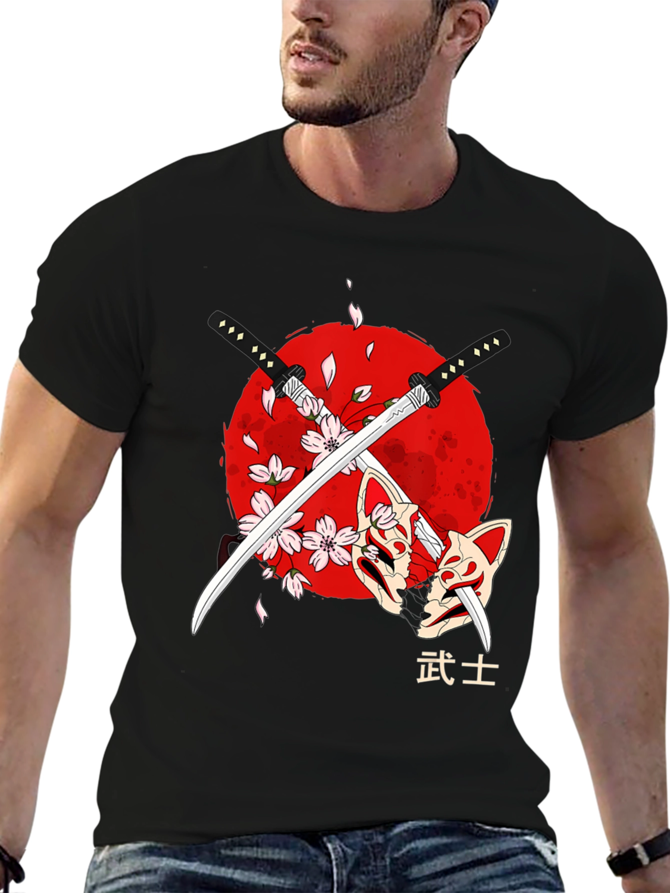 Samurai Swords & Masks Graphic Tee
