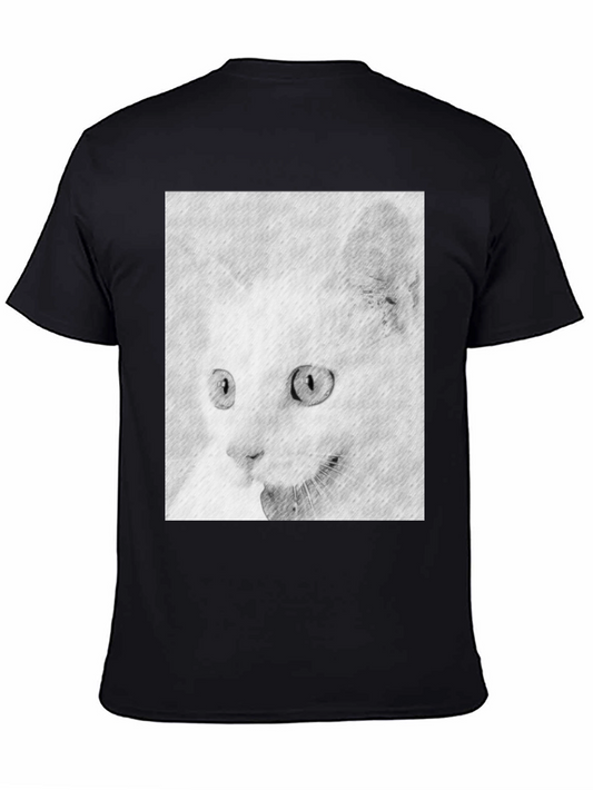 Cat Sketch Graphic T-Shirt - Soft Cotton Tee