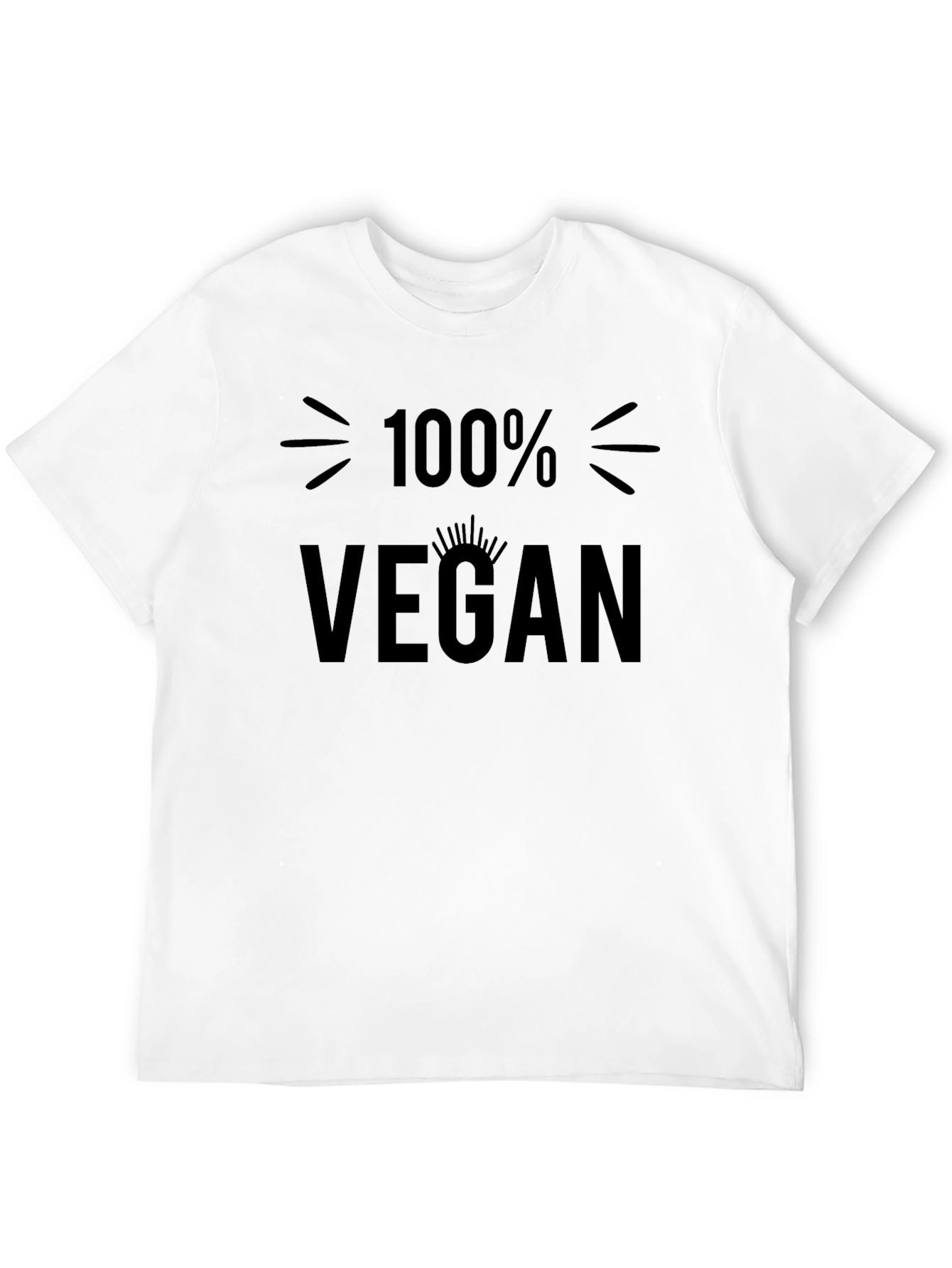 100% Vegan Graphic Tee - Black Unisex