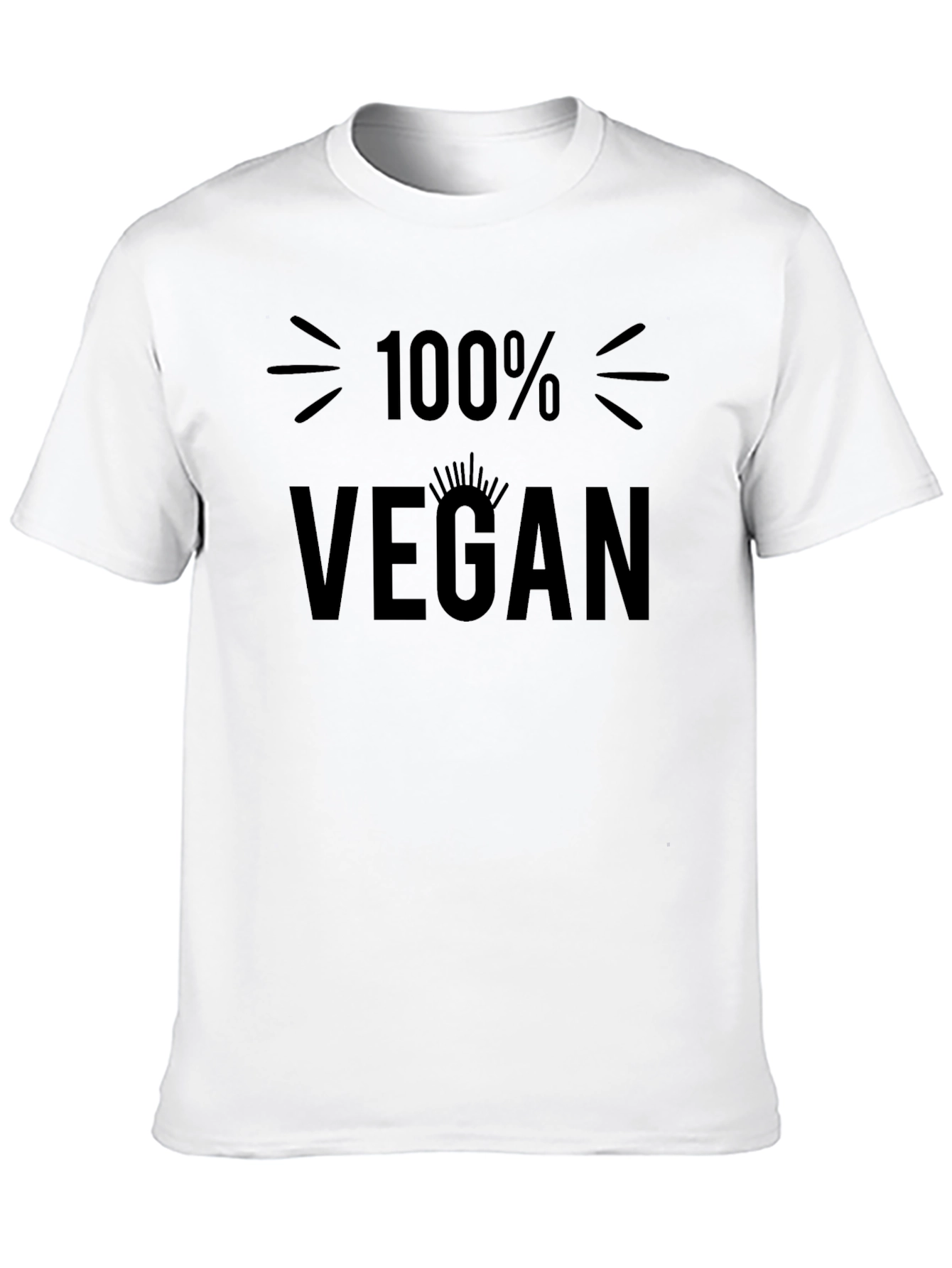 100% Vegan Graphic Tee - Black Unisex