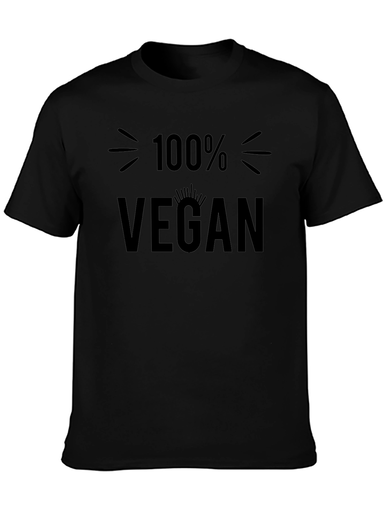 100% Vegan Graphic Tee - Black Unisex