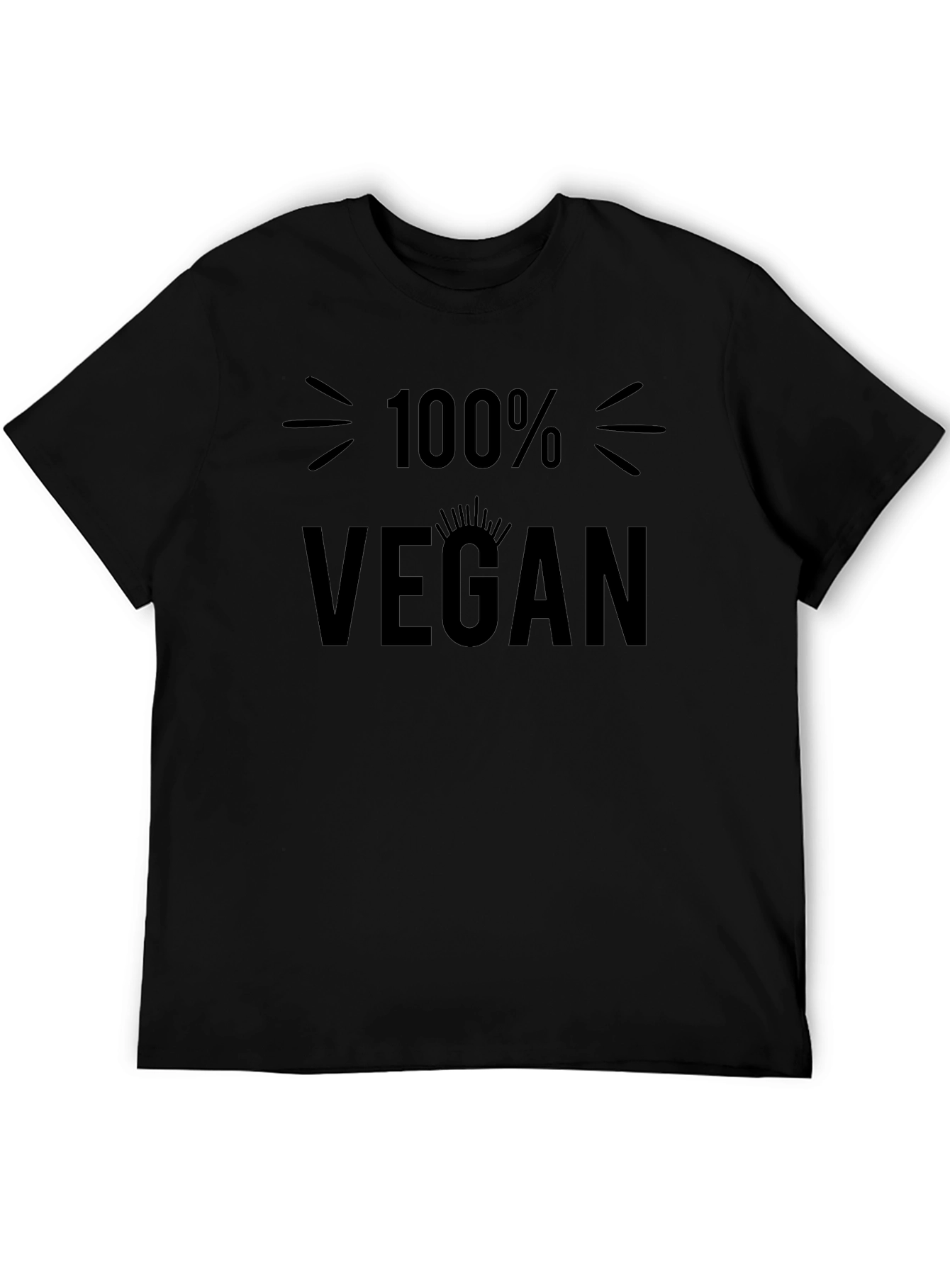 100% Vegan Graphic Tee - Black Unisex