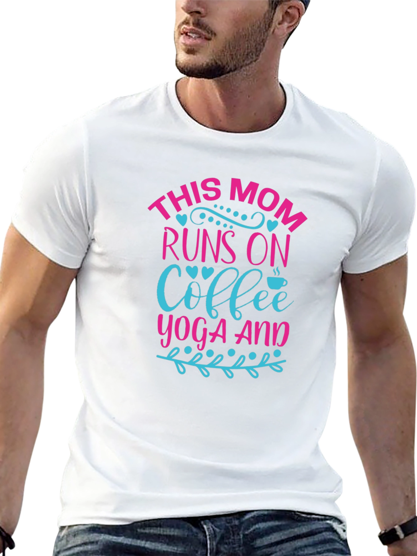 This Mom Runs On Coffee Yoga And T-Shirt