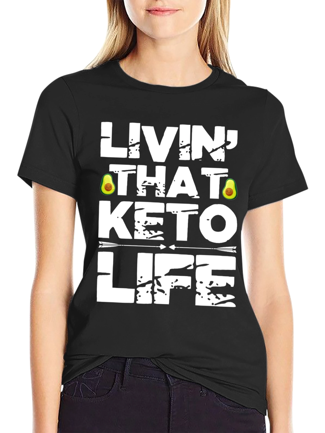 Livin That Keto Life T-Shirt - Avocado Design