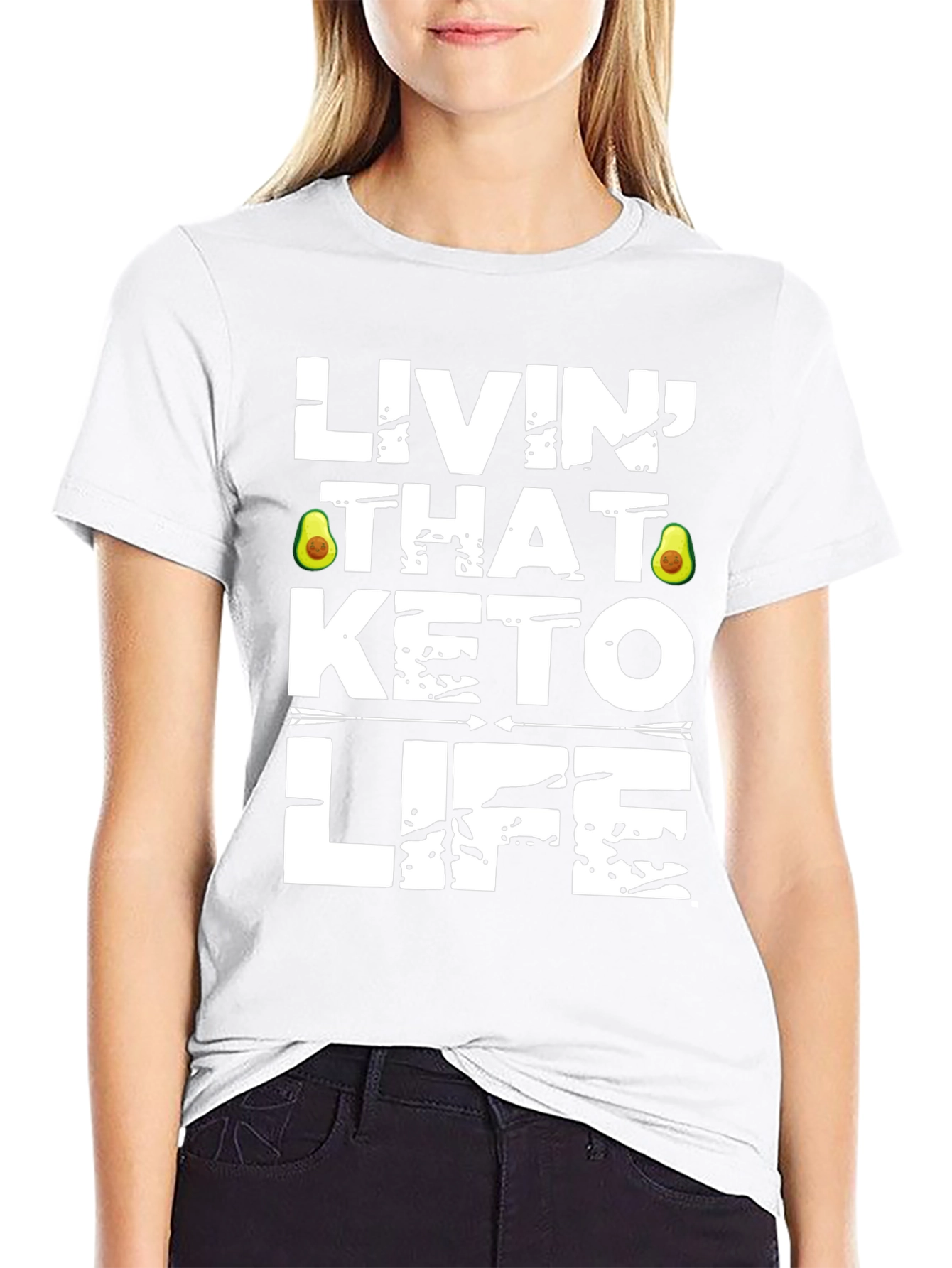 Livin That Keto Life T-Shirt - Avocado Design