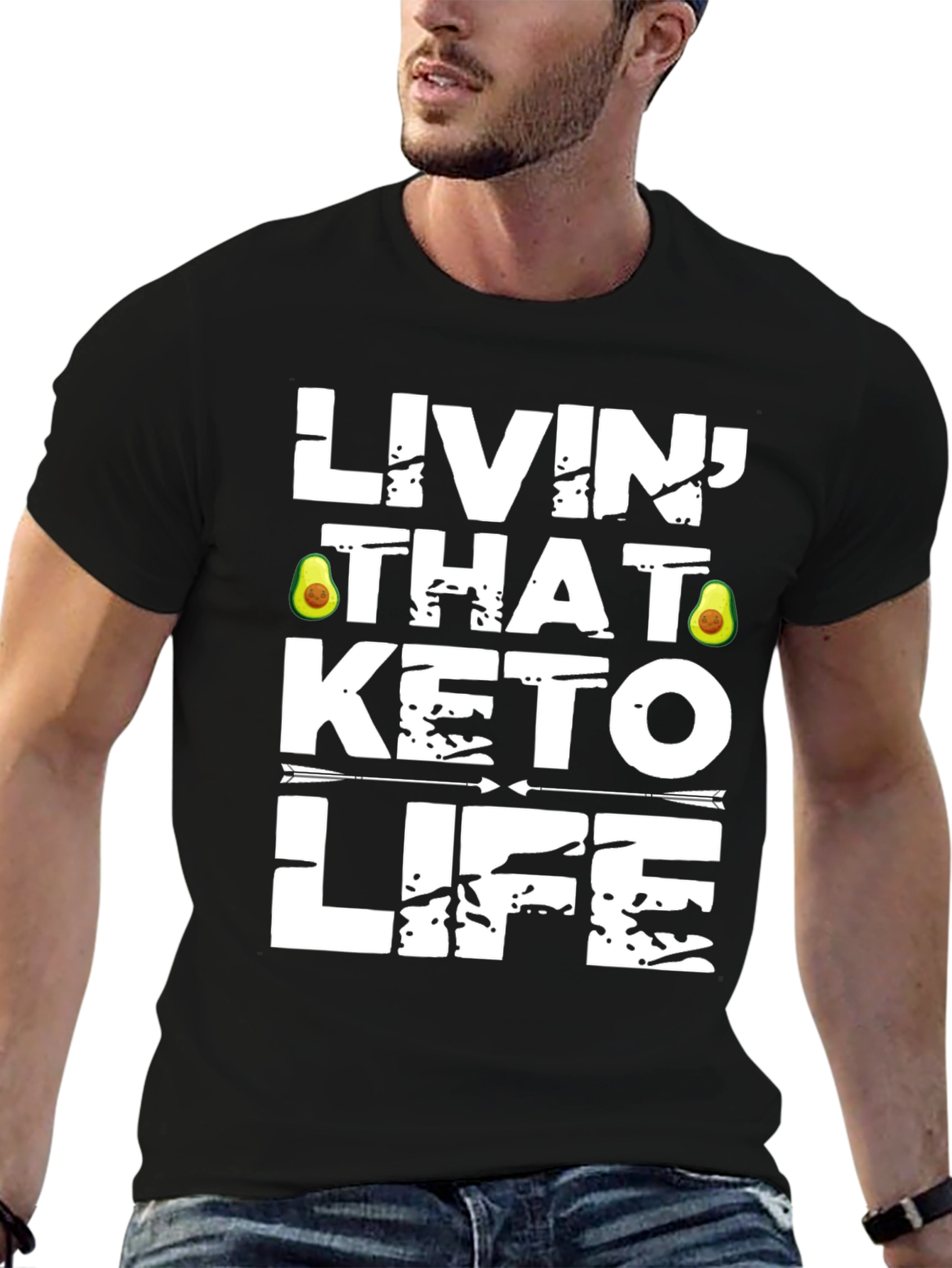 Livin That Keto Life T-Shirt - Avocado Design