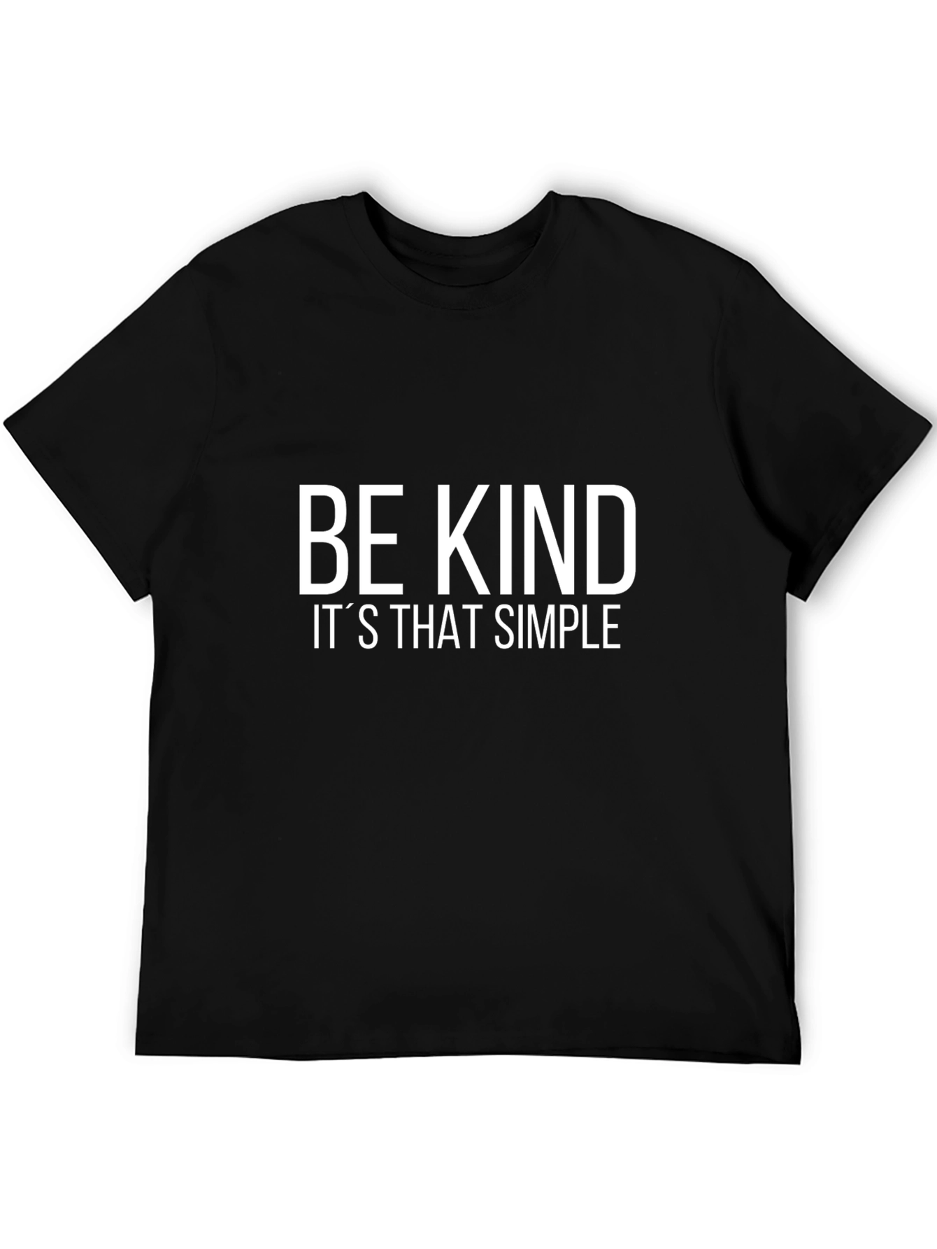 Be Kind T-Shirt: Simple Message Black Cotton Tee