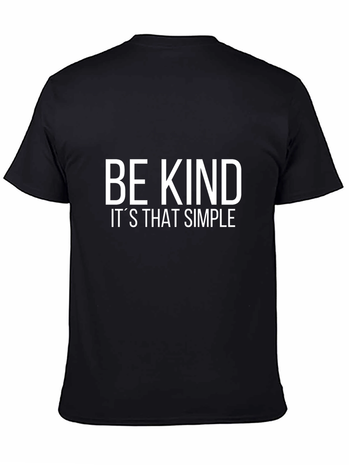 Be Kind T-Shirt: Simple Message Black Cotton Tee