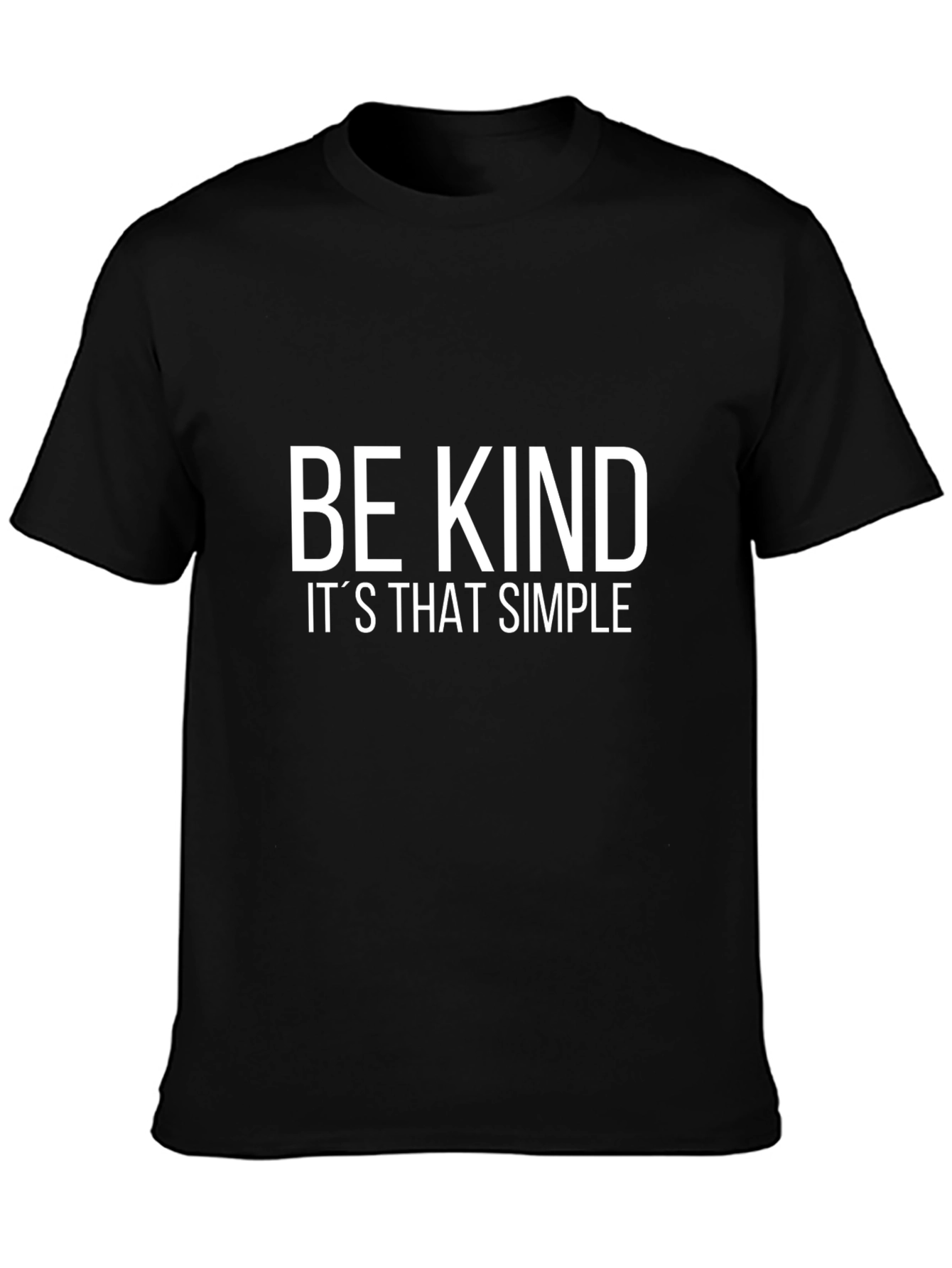 Be Kind T-Shirt: Simple Message Black Cotton Tee