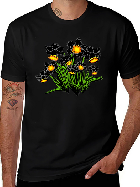 Daffodil Graphic Tee - Black Cotton