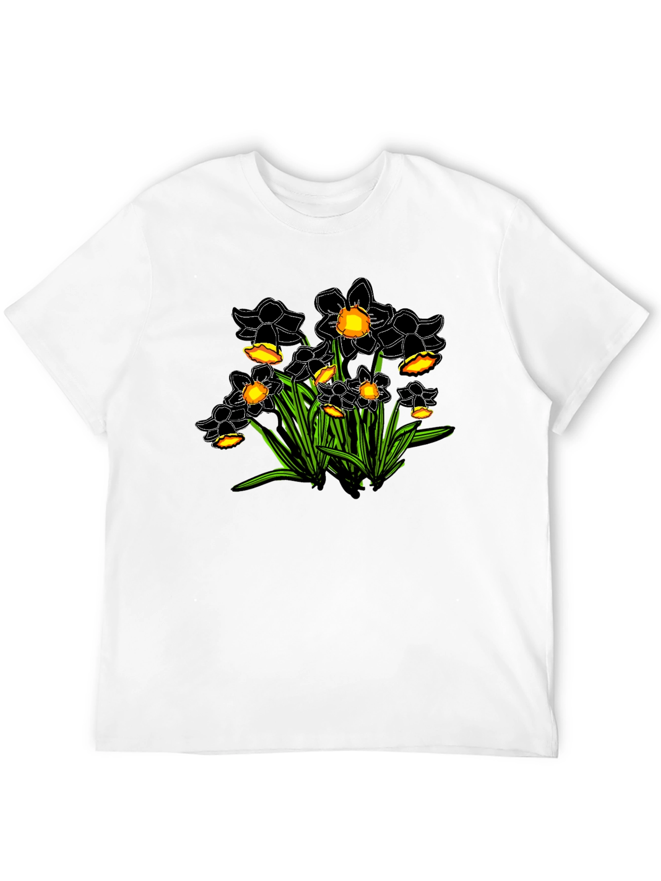 Daffodil Graphic Tee - Black Cotton