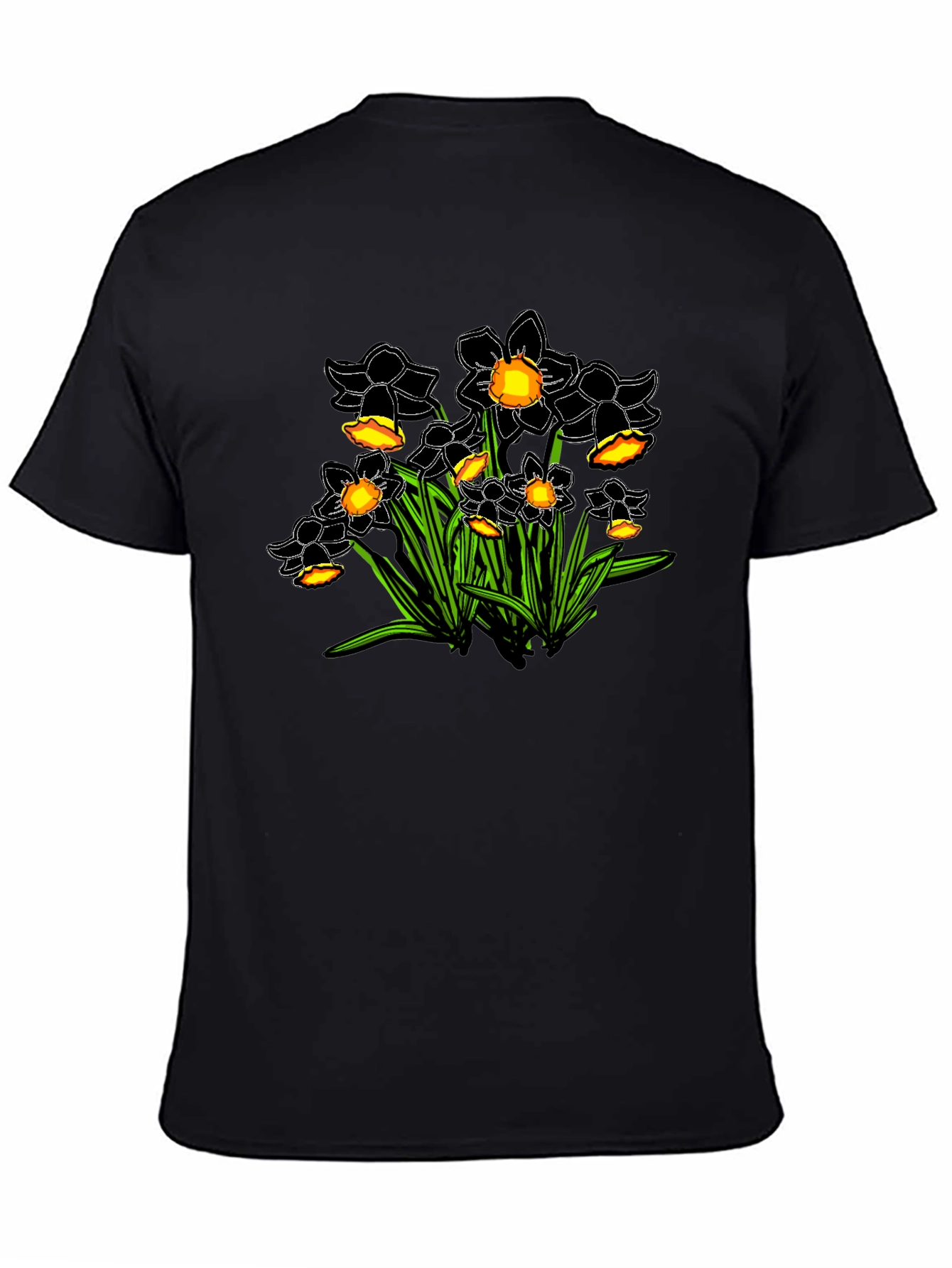 Daffodil Graphic Tee - Black Cotton