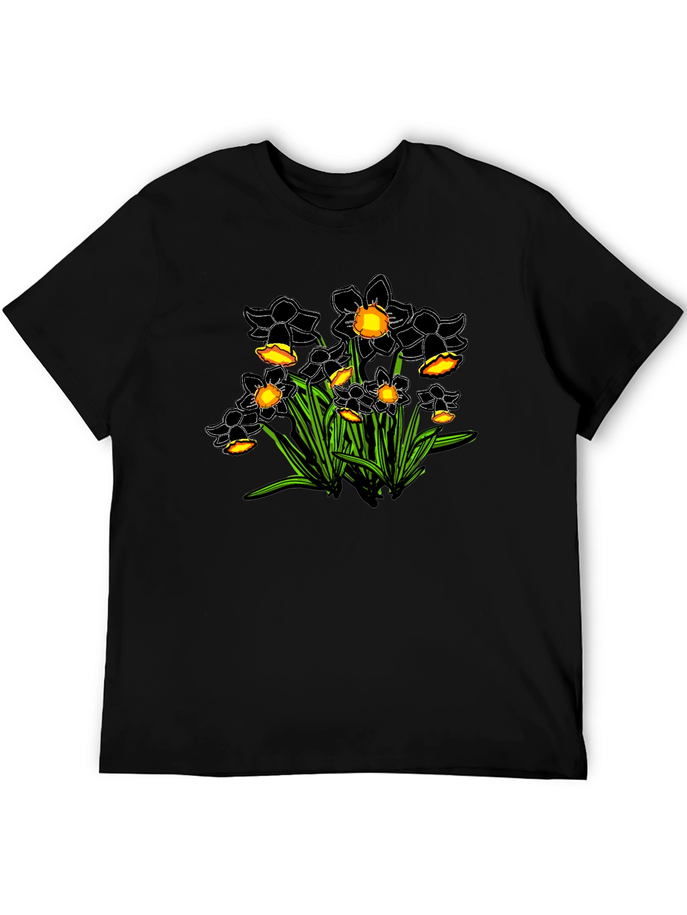 Daffodil Graphic Tee - Black Cotton