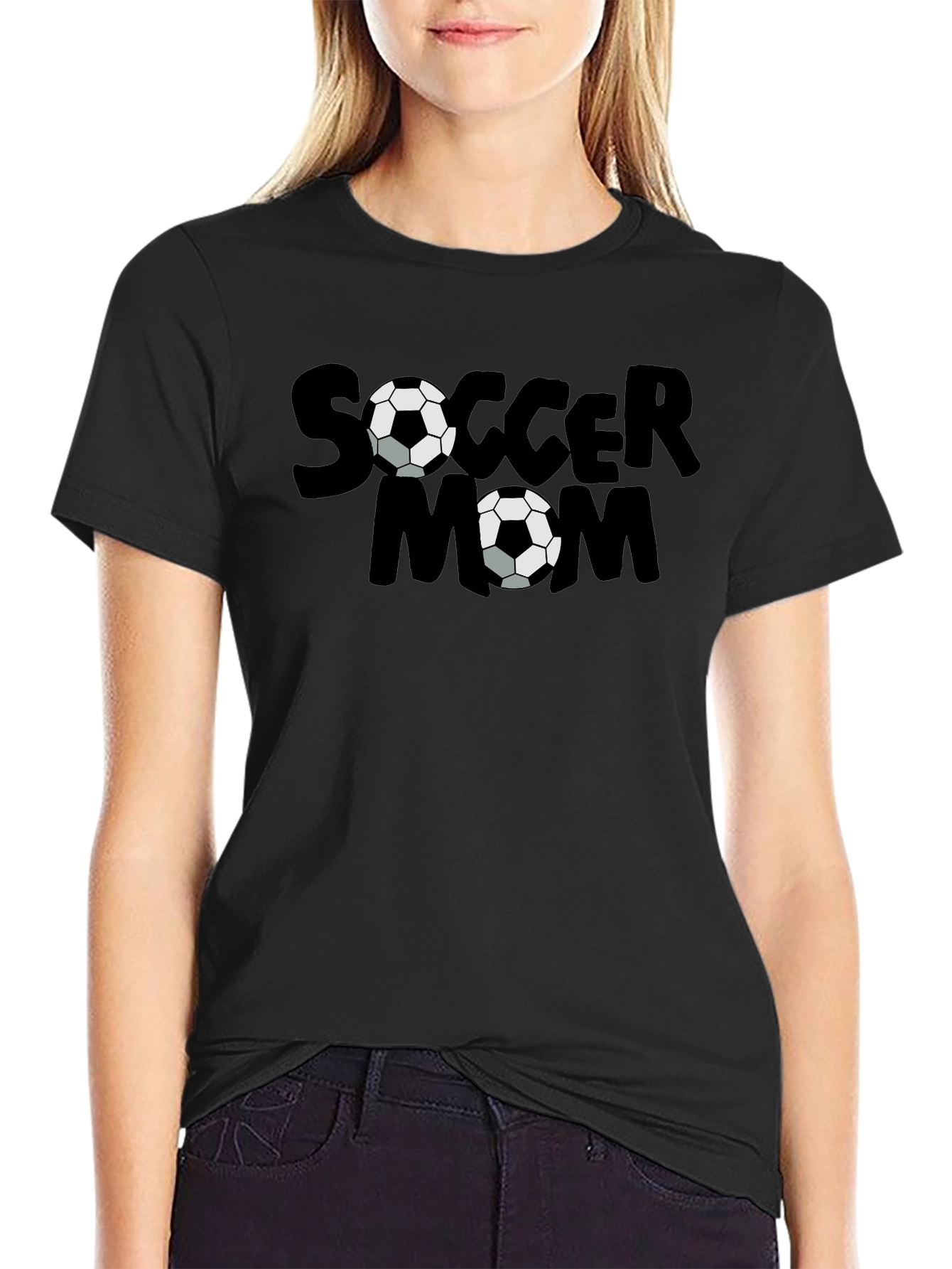 Soccer Mom Graphic T-Shirt - Black