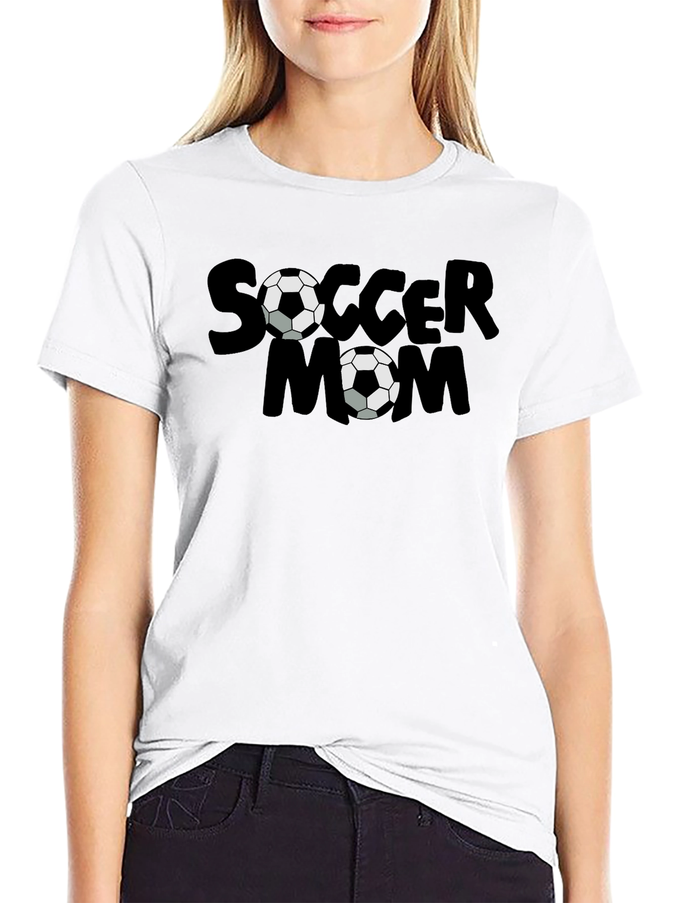 Soccer Mom Graphic T-Shirt - Black