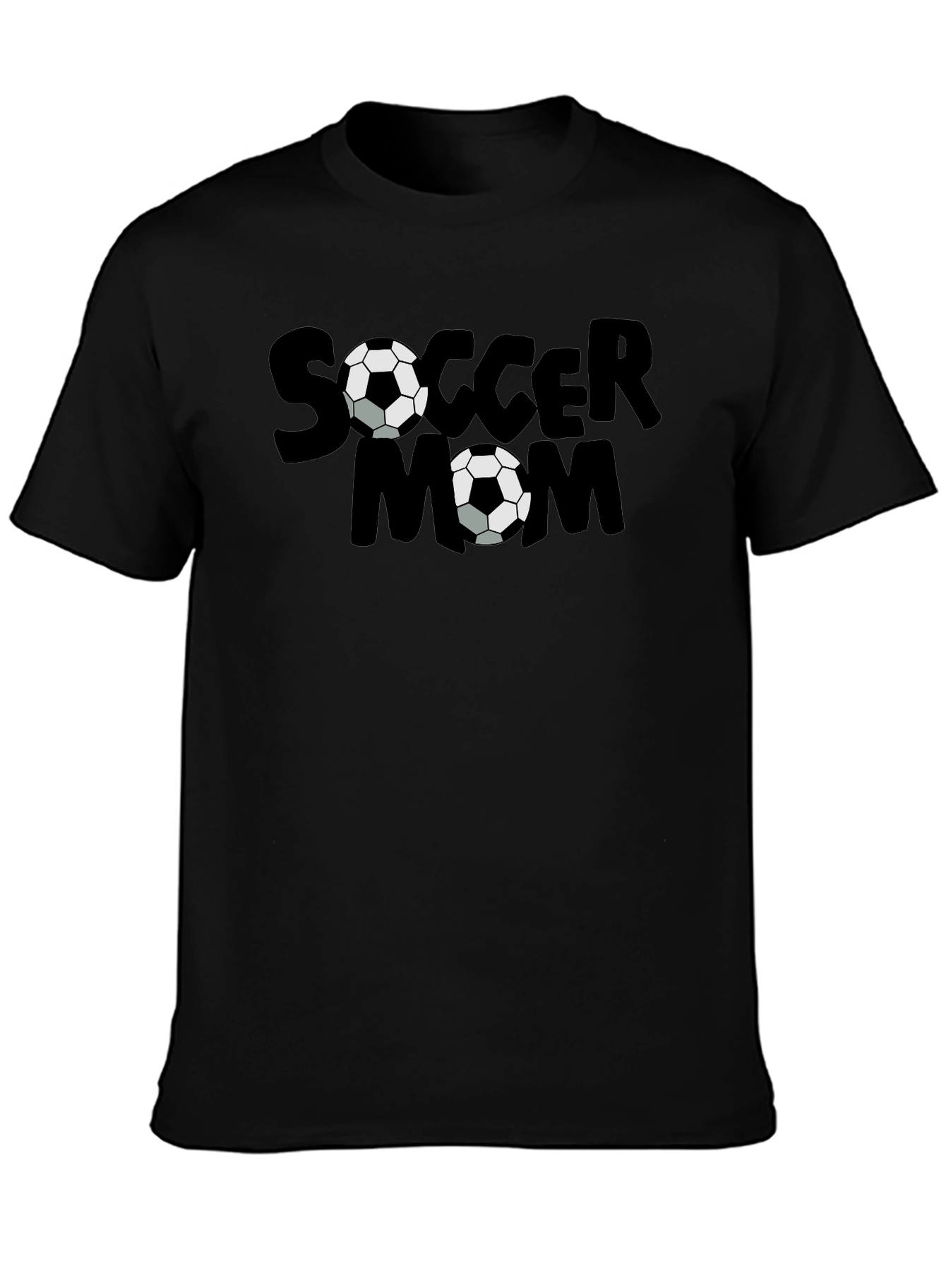 Soccer Mom Graphic T-Shirt - Black