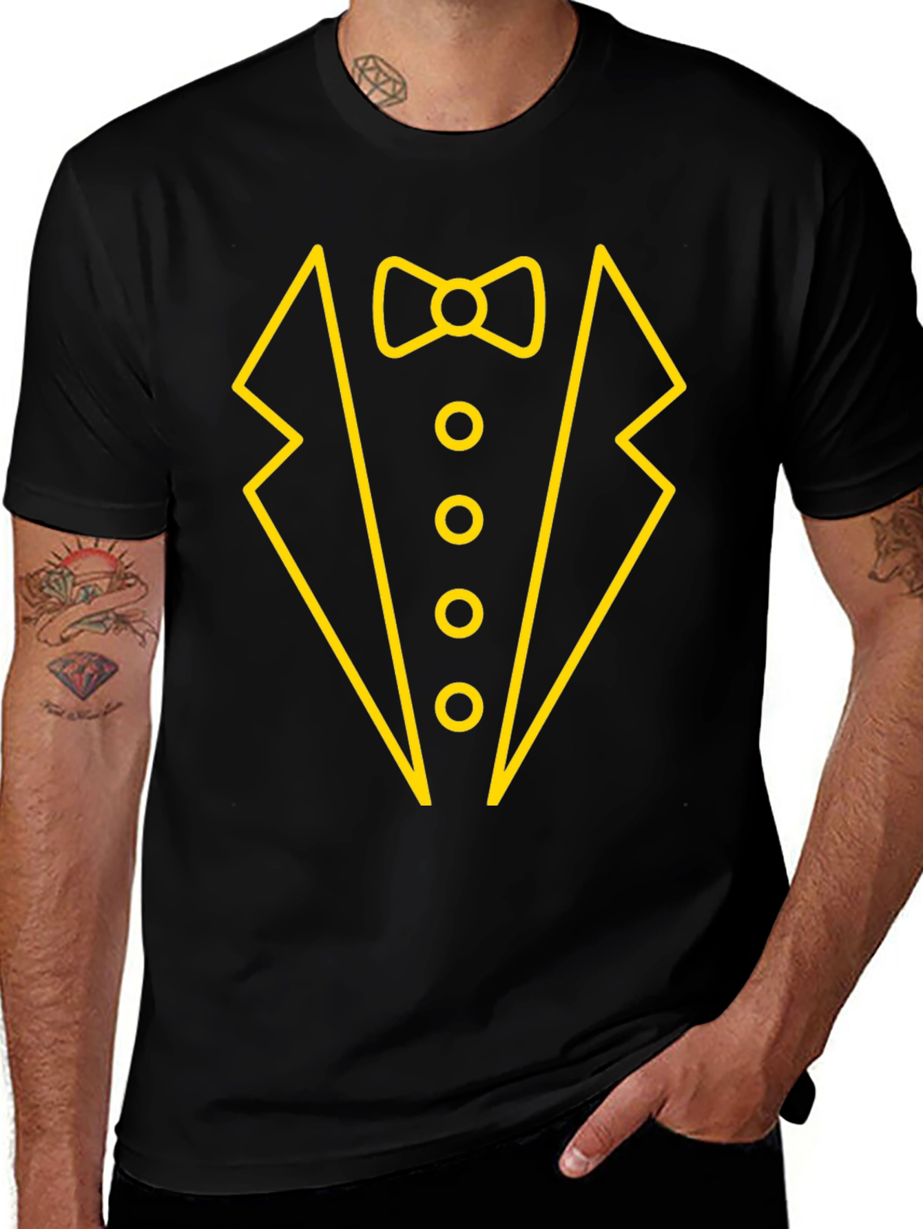 Tuxedo Graphic T-Shirt - Novelty Party Tee