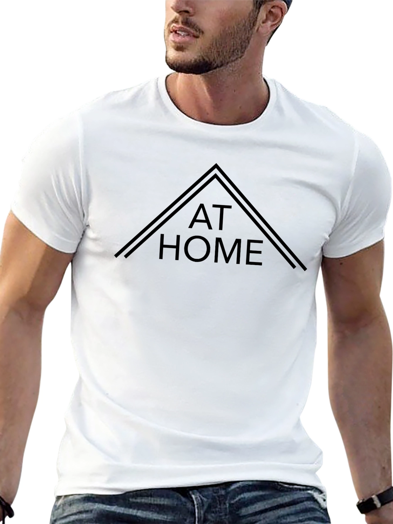 At Home Black T-Shirt - Stylish Comfort