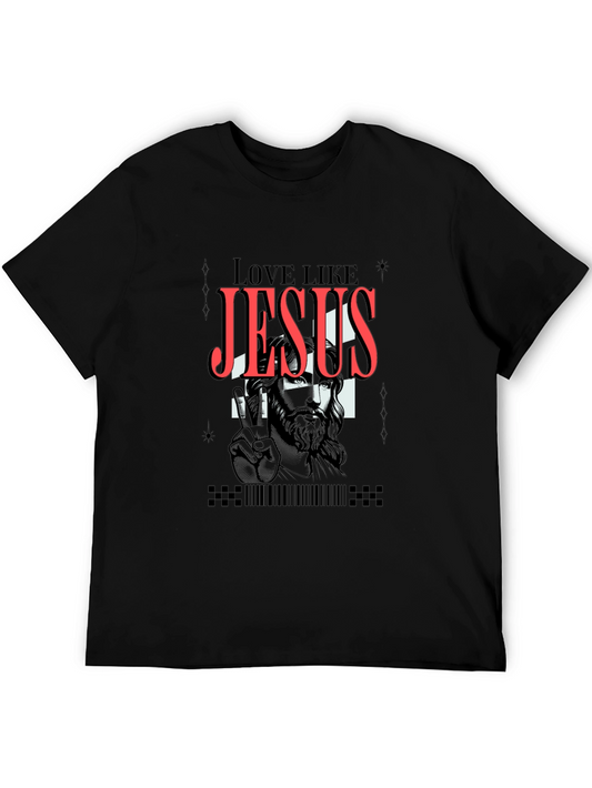 Love Like Jesus Black Graphic Tee