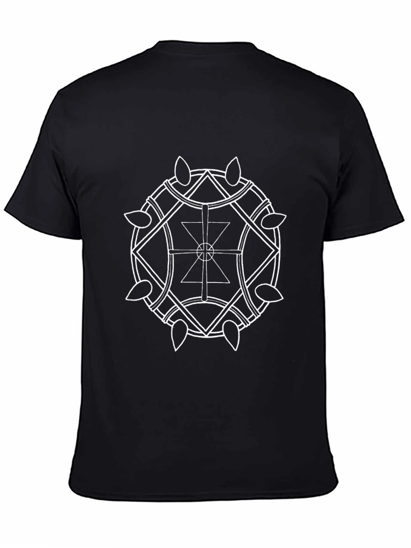 Geometric Print Black T-Shirt