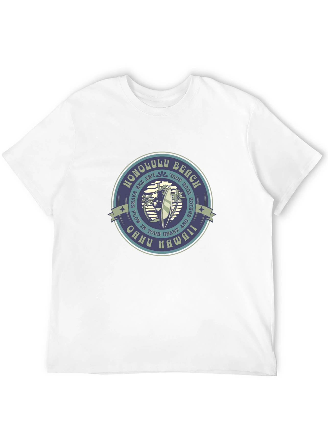 Honolulu Beach Graphic Tee - Oahu Hawaii T-Shirt