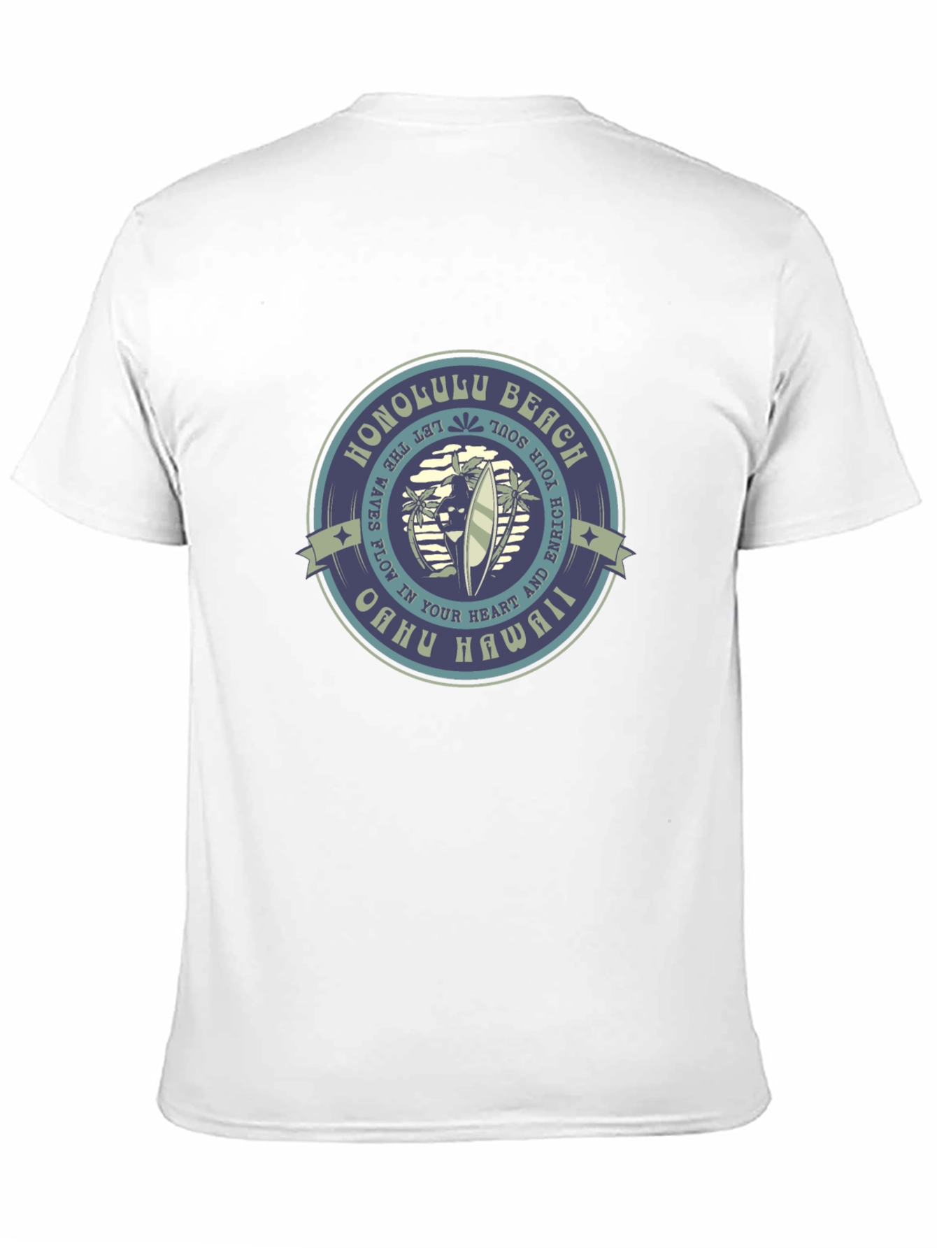 Honolulu Beach Graphic Tee - Oahu Hawaii T-Shirt