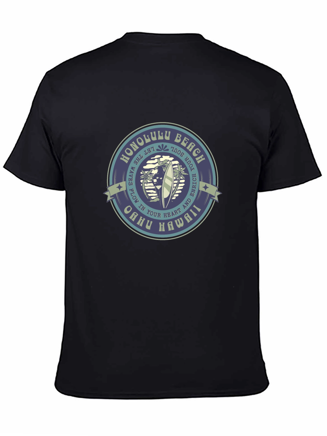 Honolulu Beach Graphic Tee - Oahu Hawaii T-Shirt