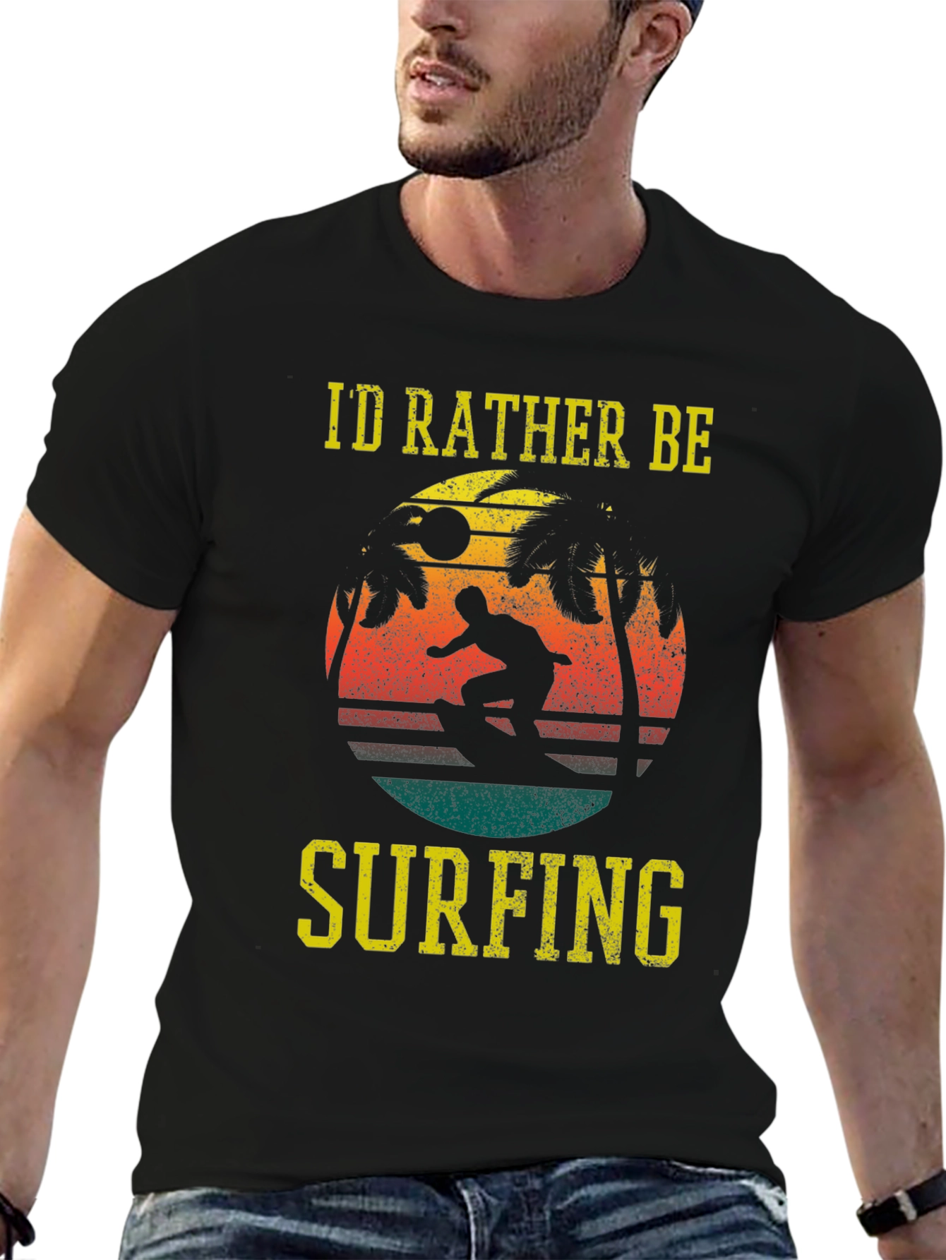 Surfing Graphic T-Shirt - Retro Style