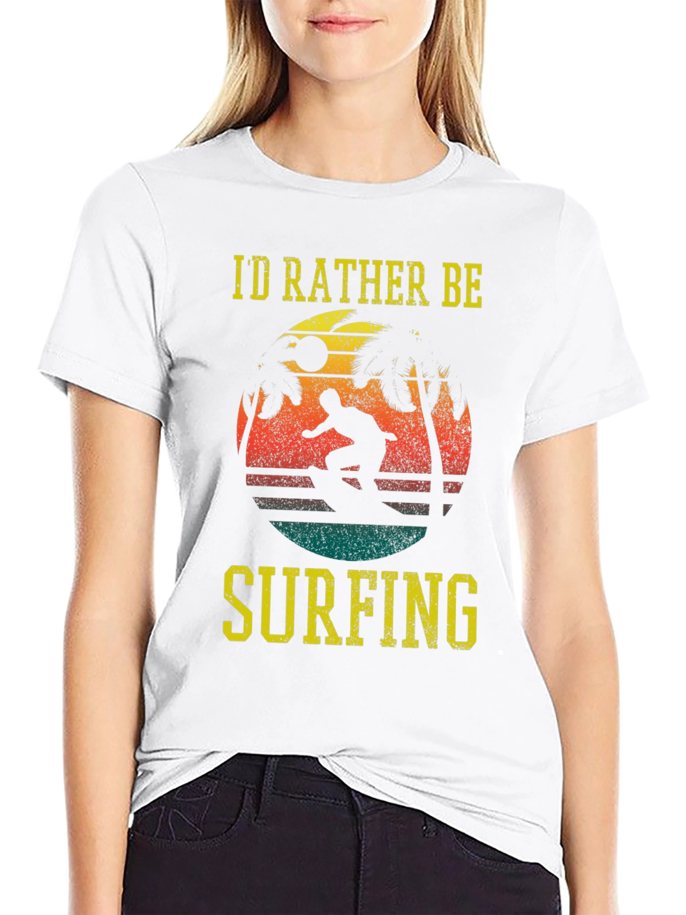 Surfing Graphic T-Shirt - Retro Style