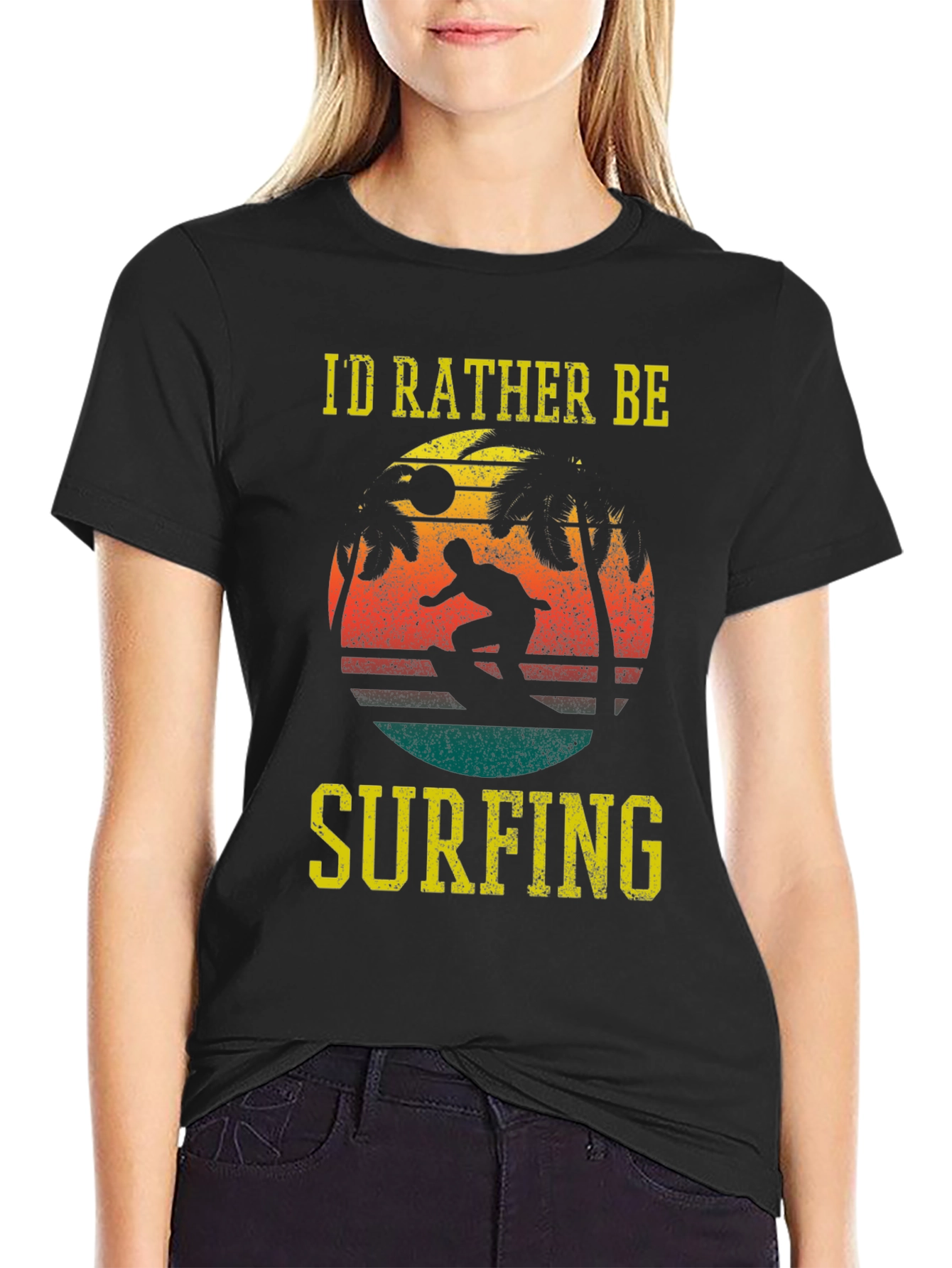 Surfing Graphic T-Shirt - Retro Style