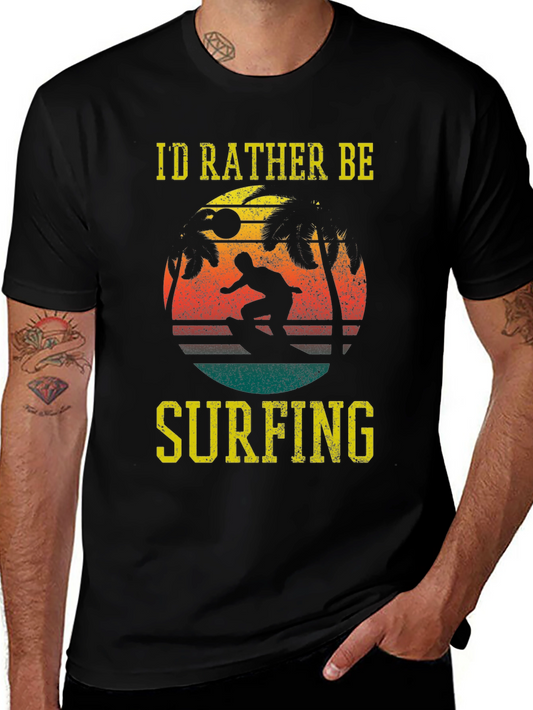 Surfing Graphic T-Shirt - Retro Style