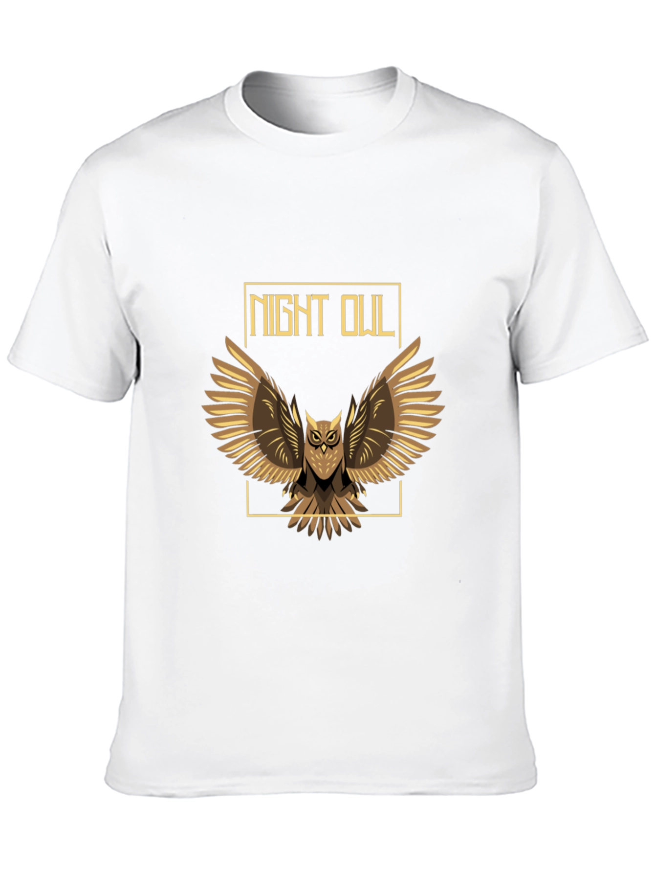 Night Owl Graphic Print Tee - Mens Black T-Shirt