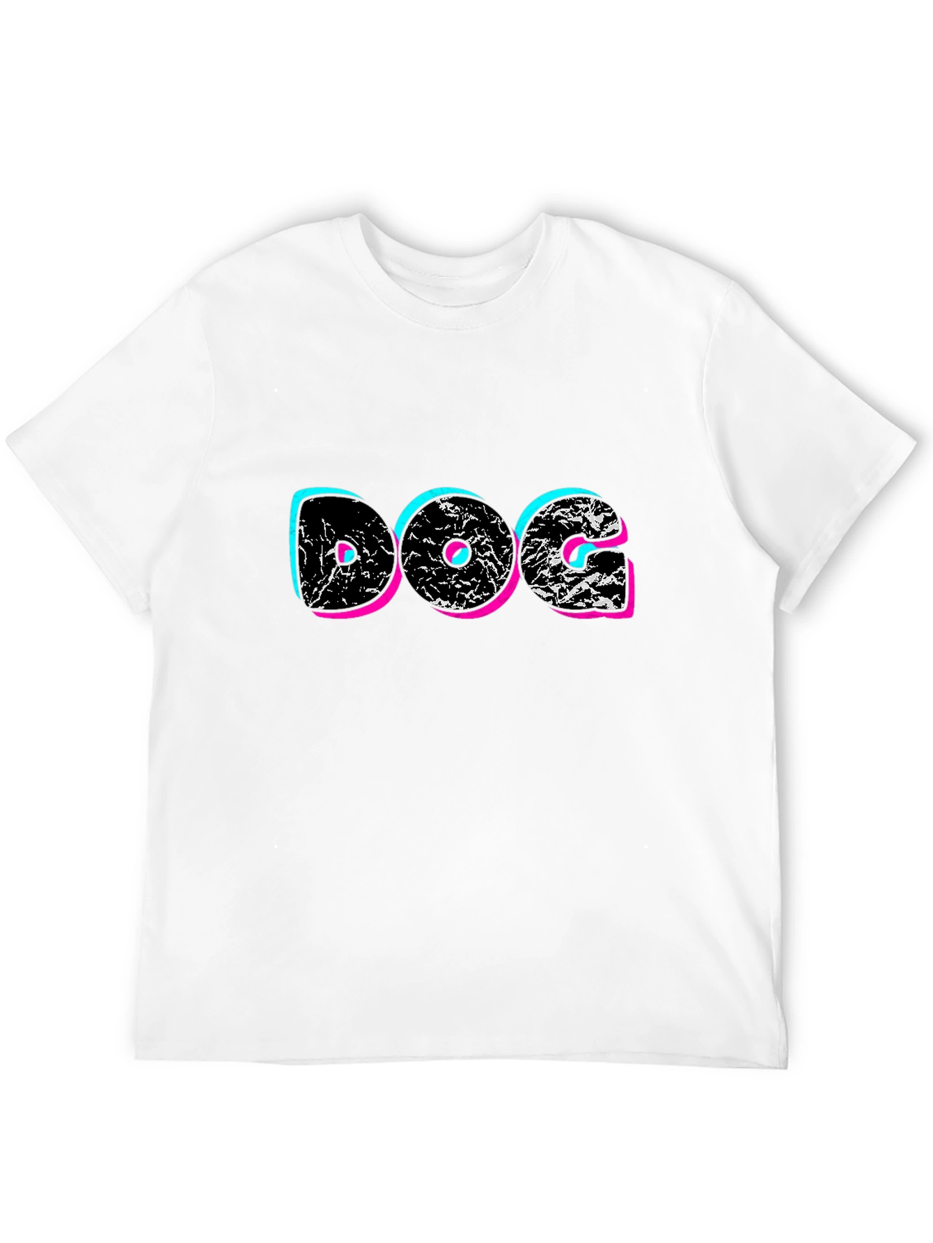 DOG Graphic Print Black T-Shirt