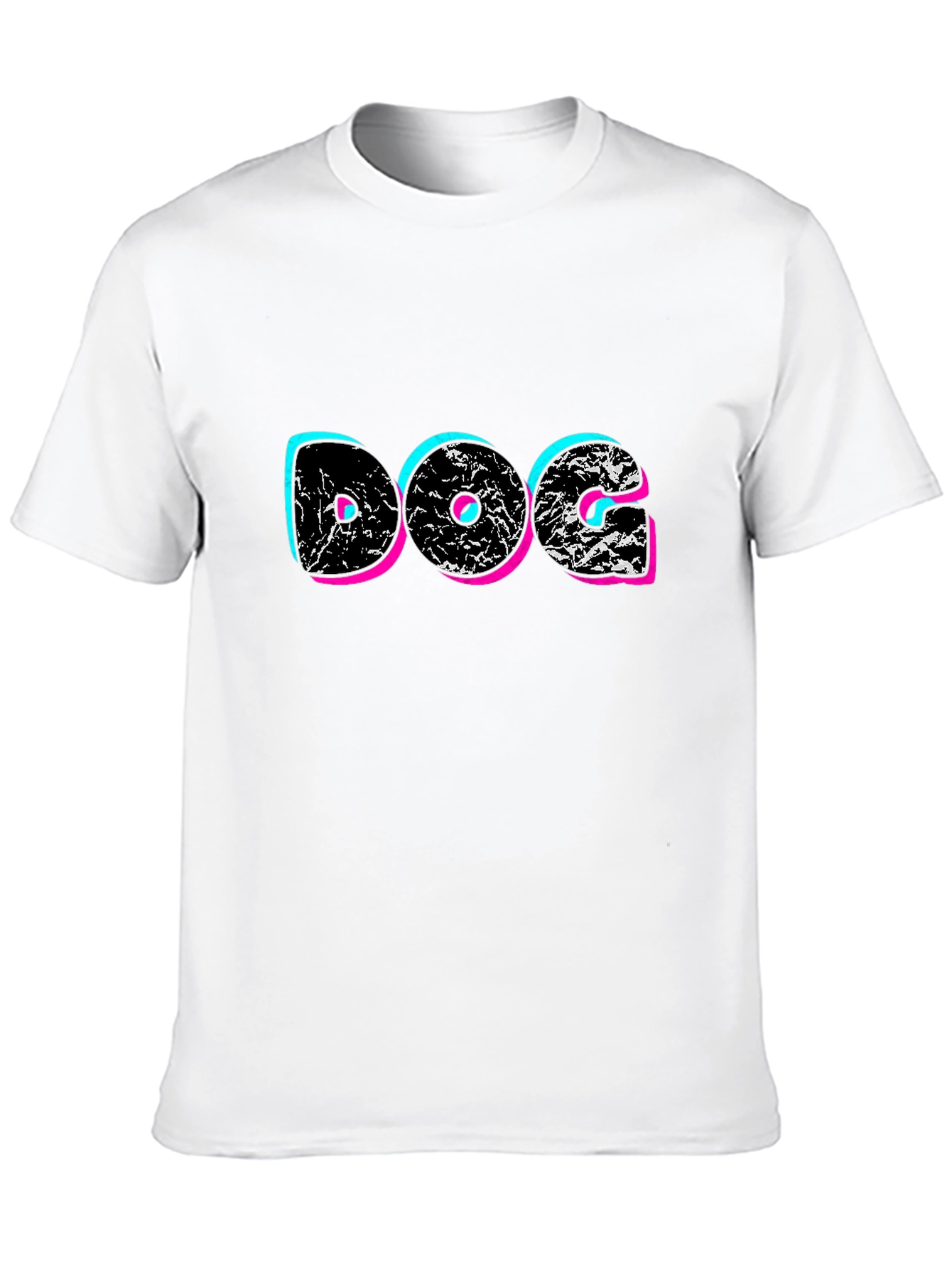 DOG Graphic Print Black T-Shirt