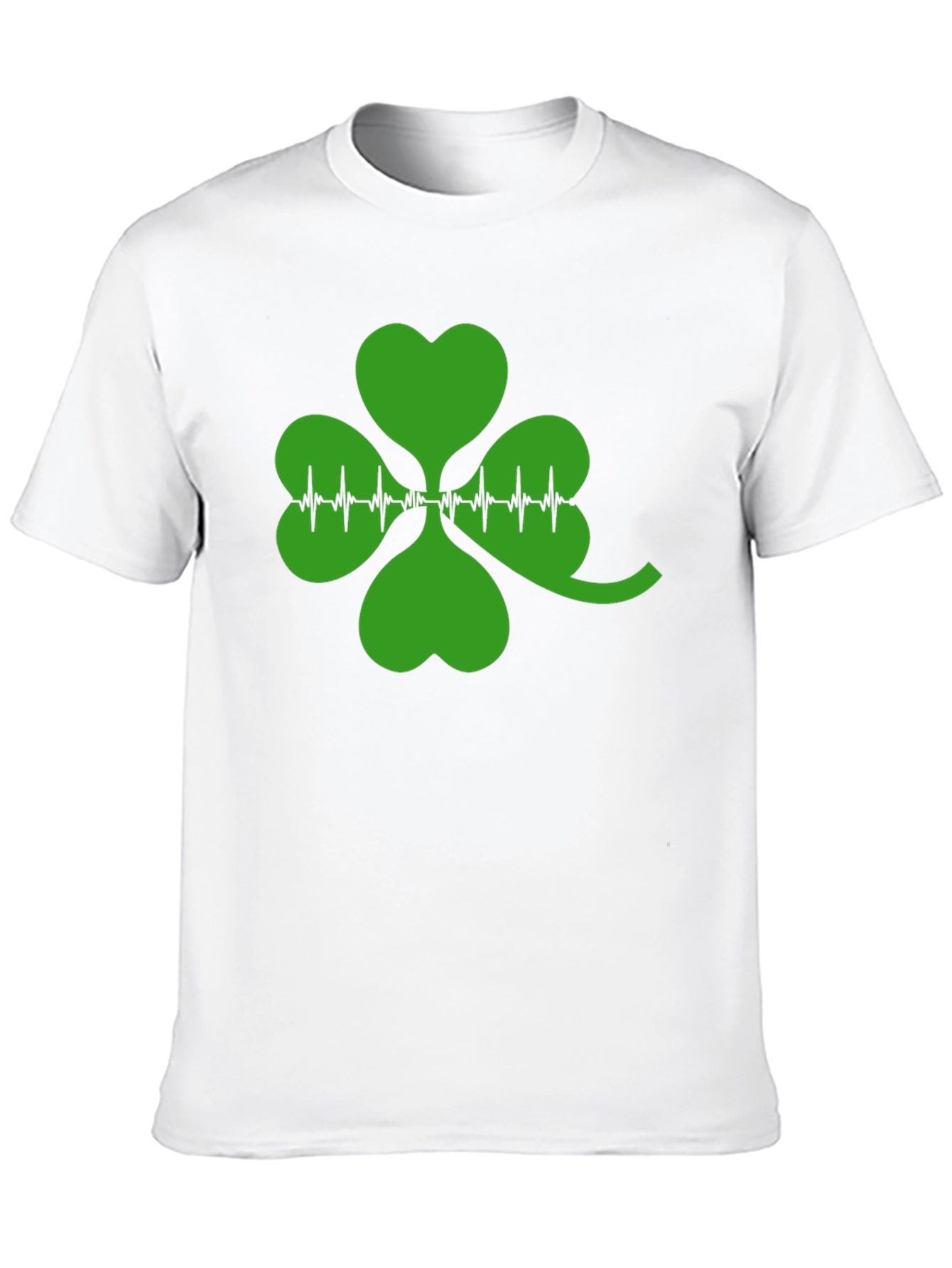 St. Patricks Day Shamrock Heartbeat T-Shirt