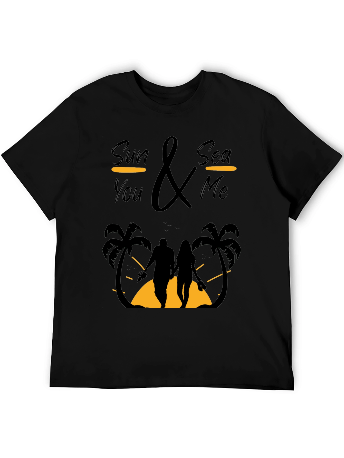 Sun & Sea You & Me Black Graphic T-Shirt