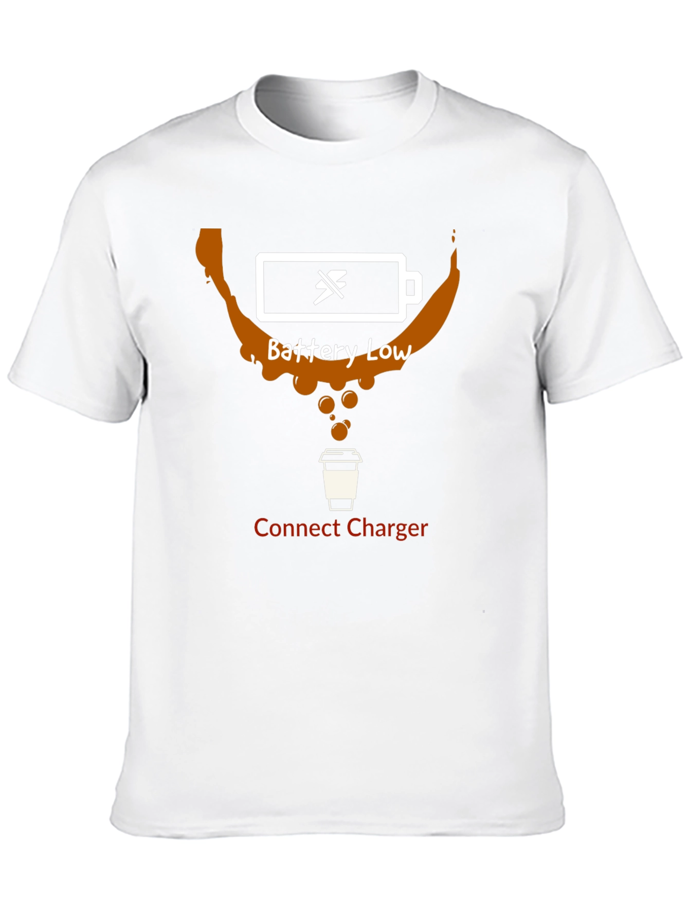 Battery Low Coffee T-Shirt - Recharge with Caffeine!