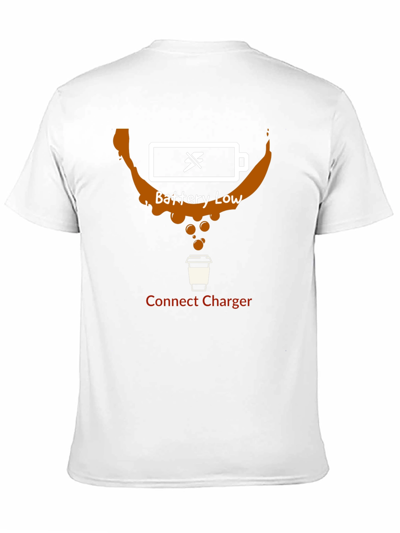 Battery Low Coffee T-Shirt - Recharge with Caffeine!