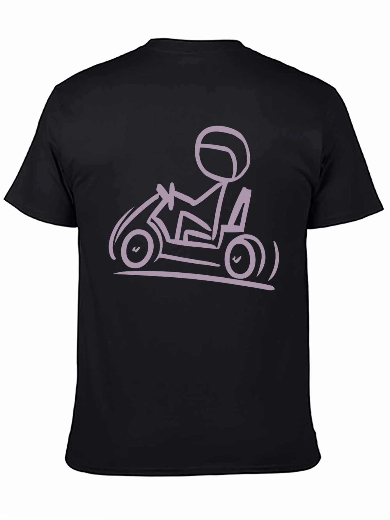 Go Kart Stick Figure T-Shirt - Black