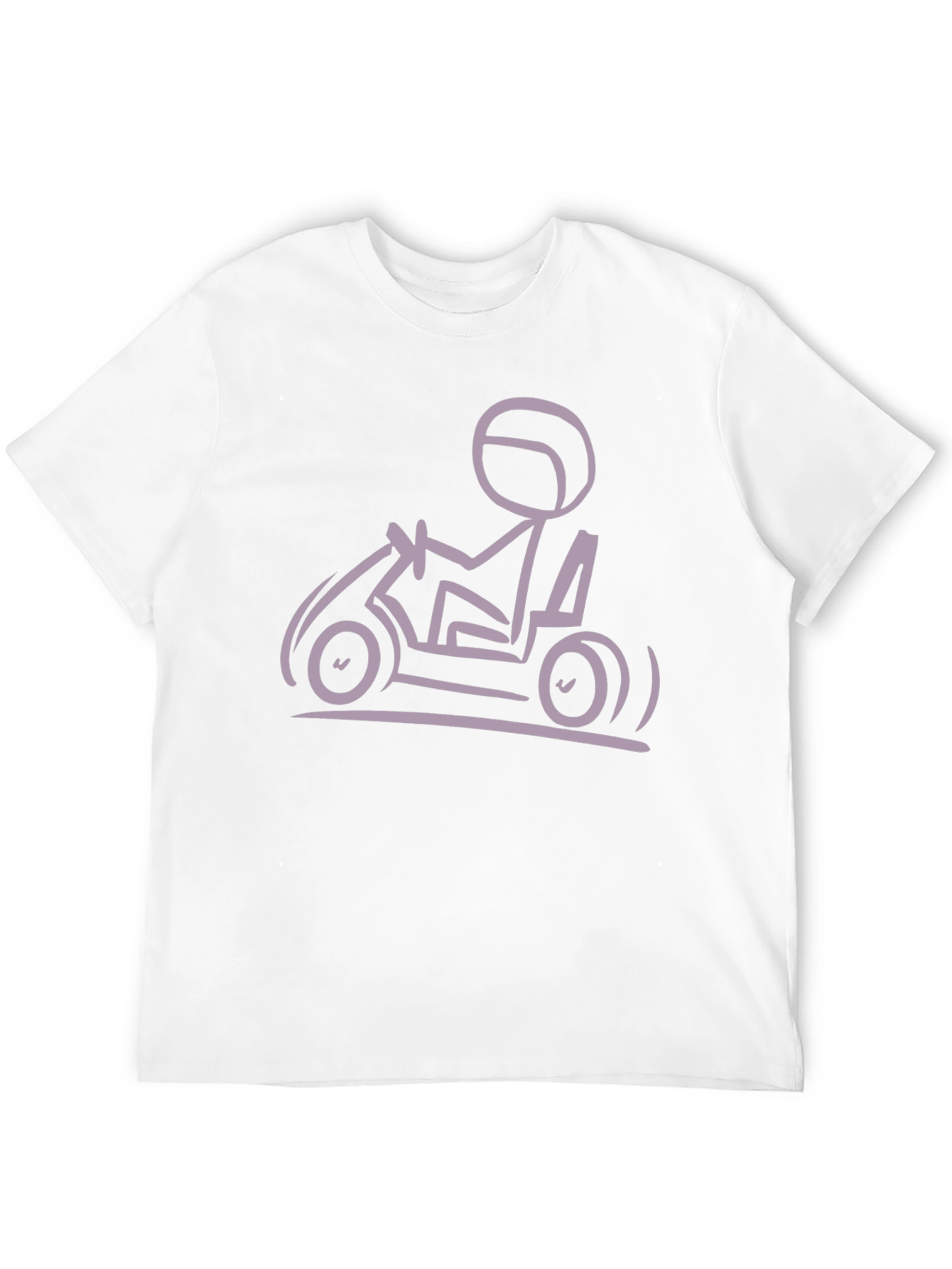 Go Kart Stick Figure T-Shirt - Black