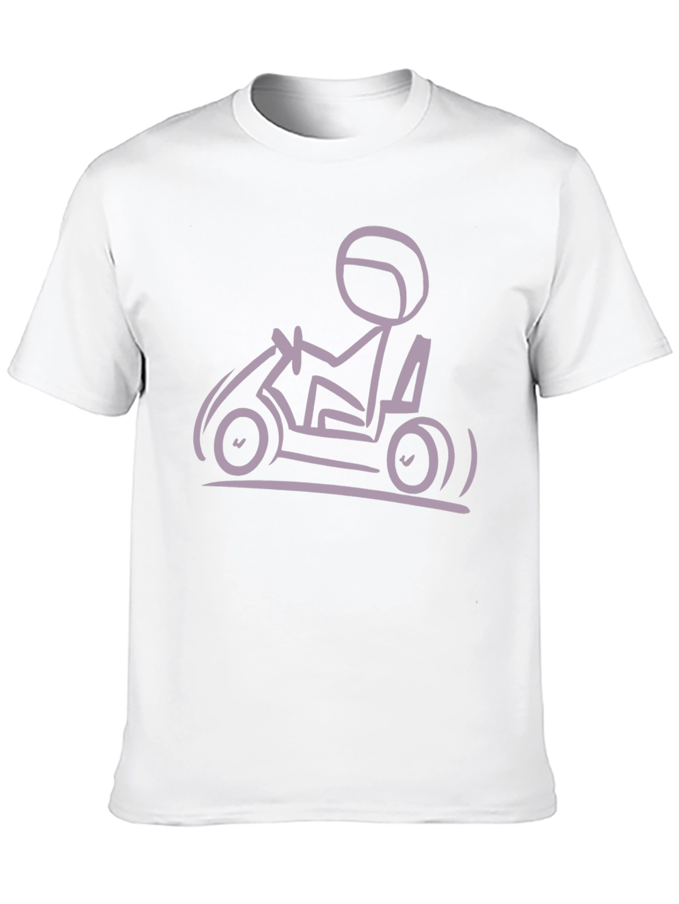 Go Kart Stick Figure T-Shirt - Black