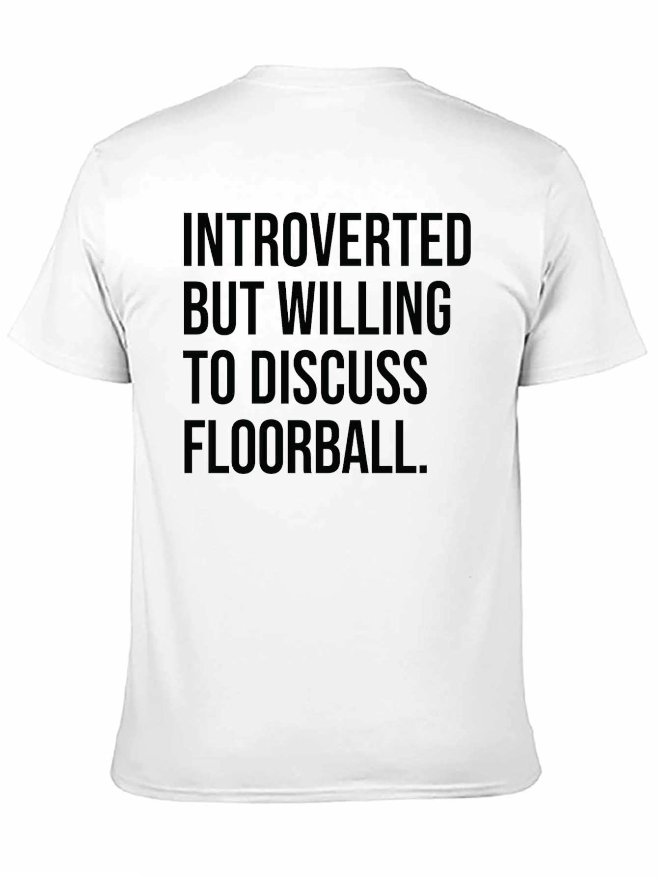 Introverted Floorball T-Shirt - Black Cotton Tee
