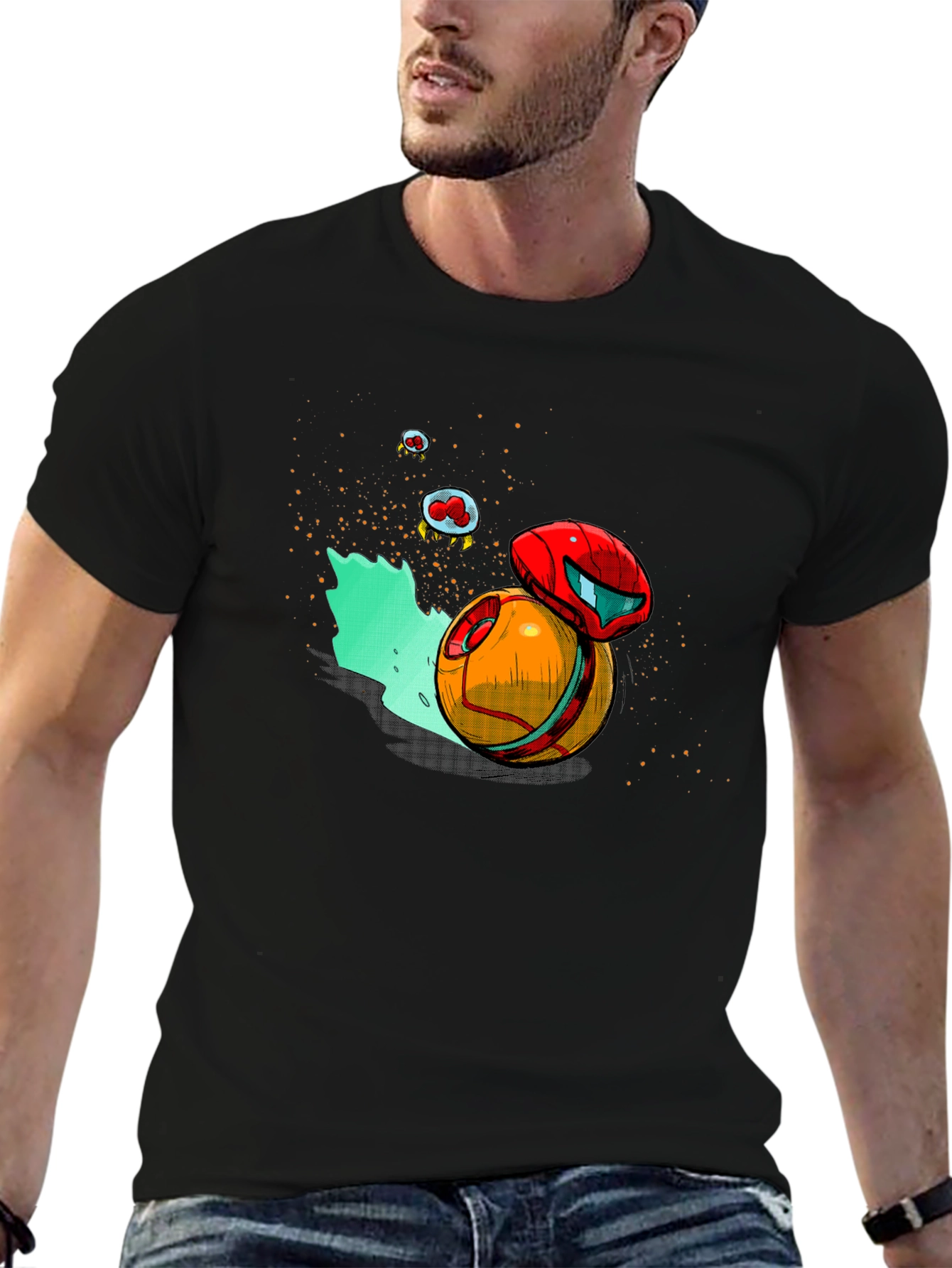 Metroid Morph Ball T-Shirt - Black Graphic Tee