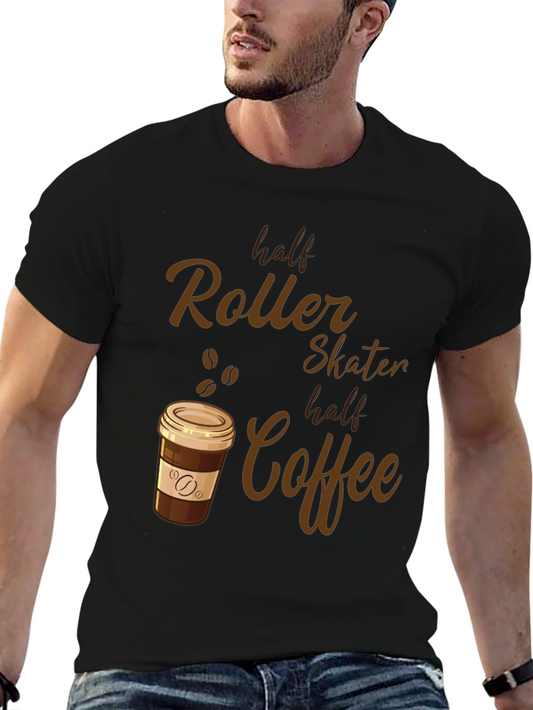 Half Roller Skater Half Coffee Tee