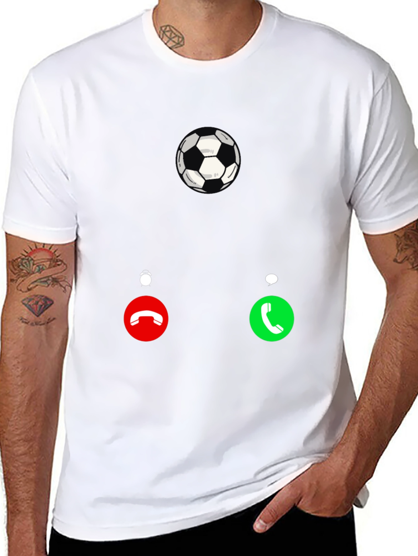 Soccer Calling T-Shirt - Black Graphic Tee