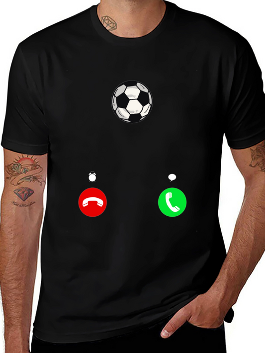 Soccer Calling T-Shirt - Black Graphic Tee
