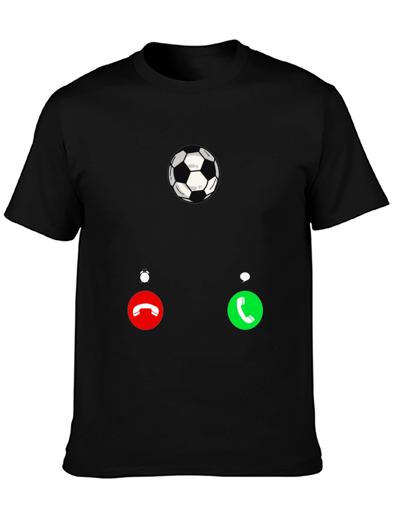Soccer Calling T-Shirt - Black Graphic Tee