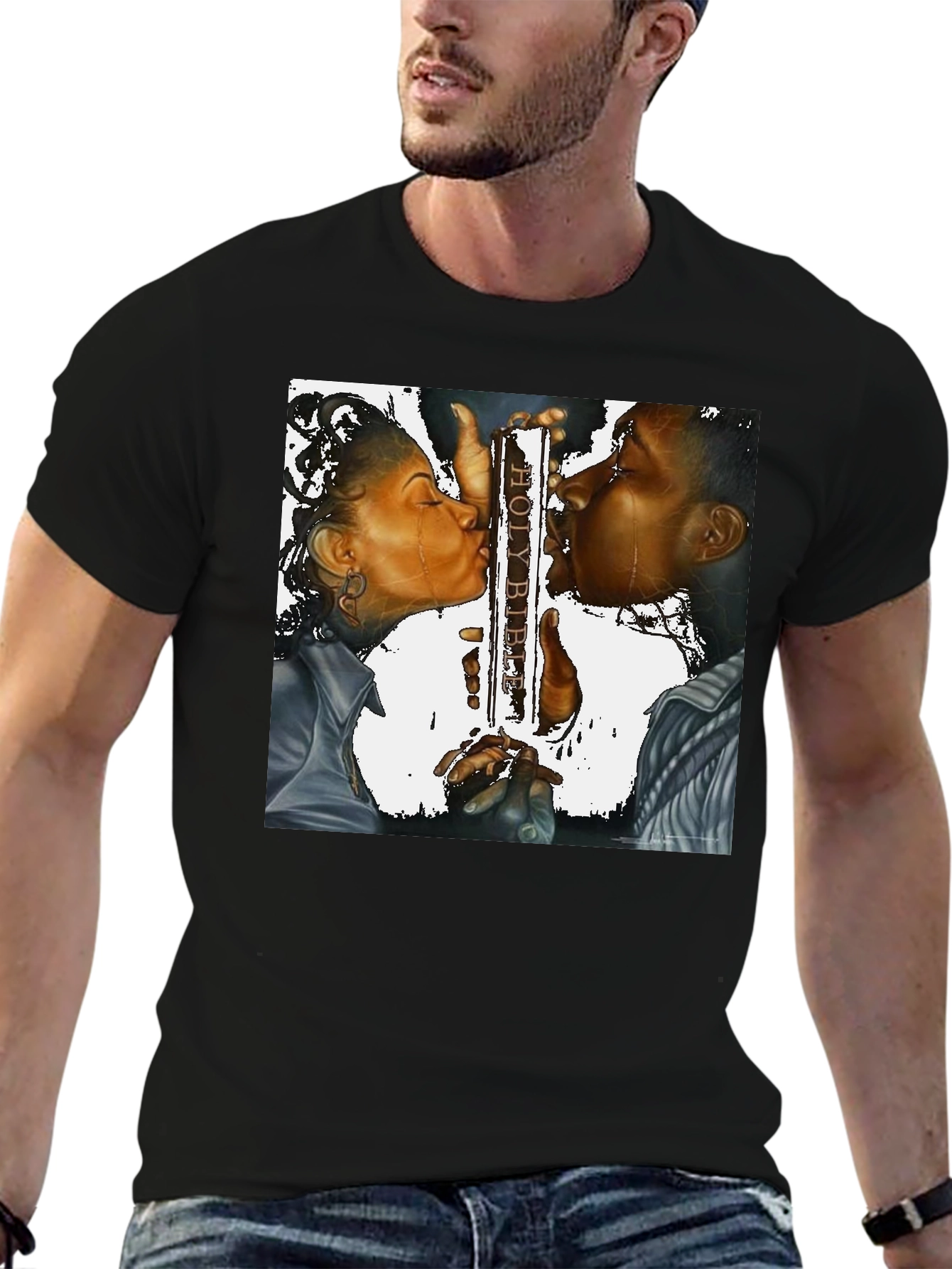 Holy Kiss Unisex Black T-Shirt