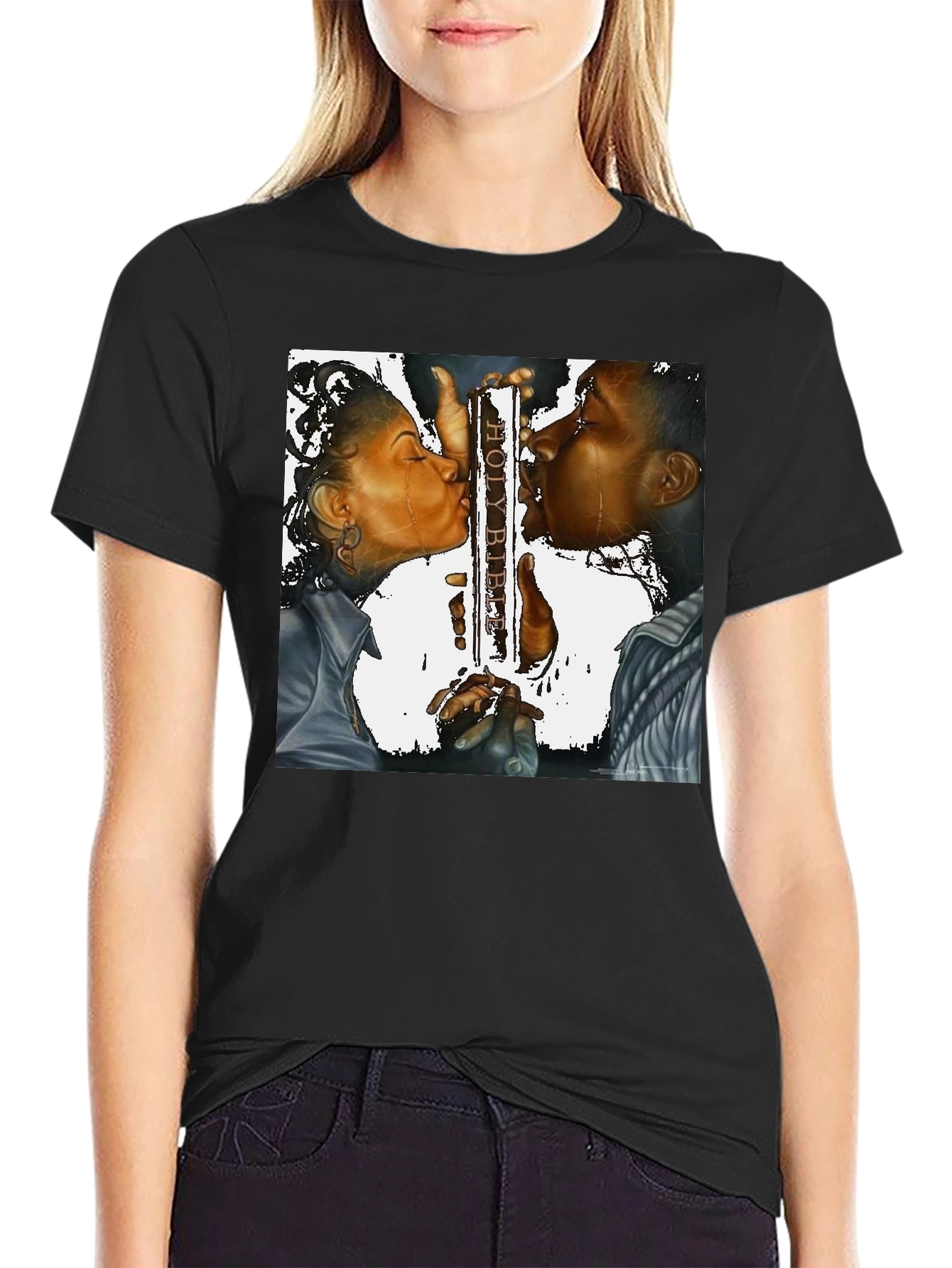 Holy Kiss Unisex Black T-Shirt
