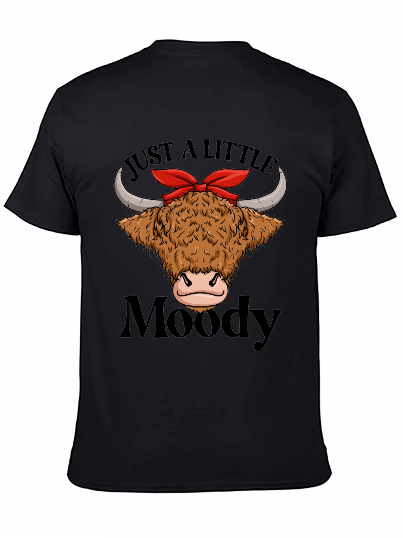Moody Highland Cow T-Shirt Funny Graphic Tee
